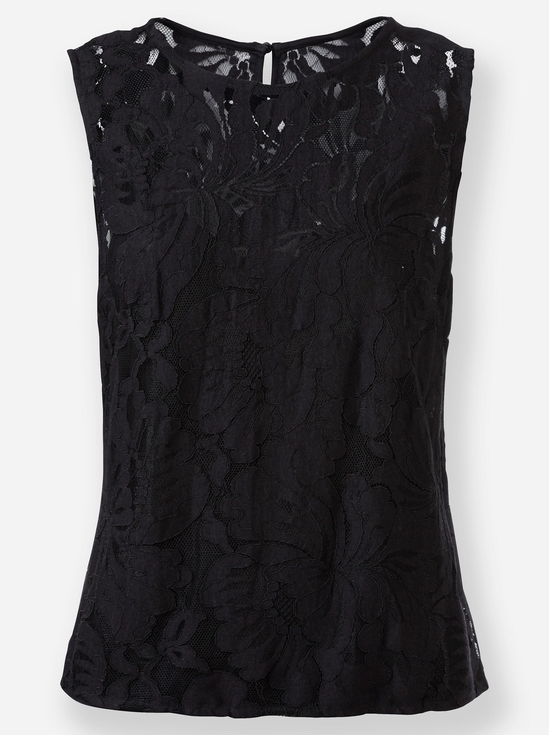 heine Blusentop Spitzentop Ärmellos