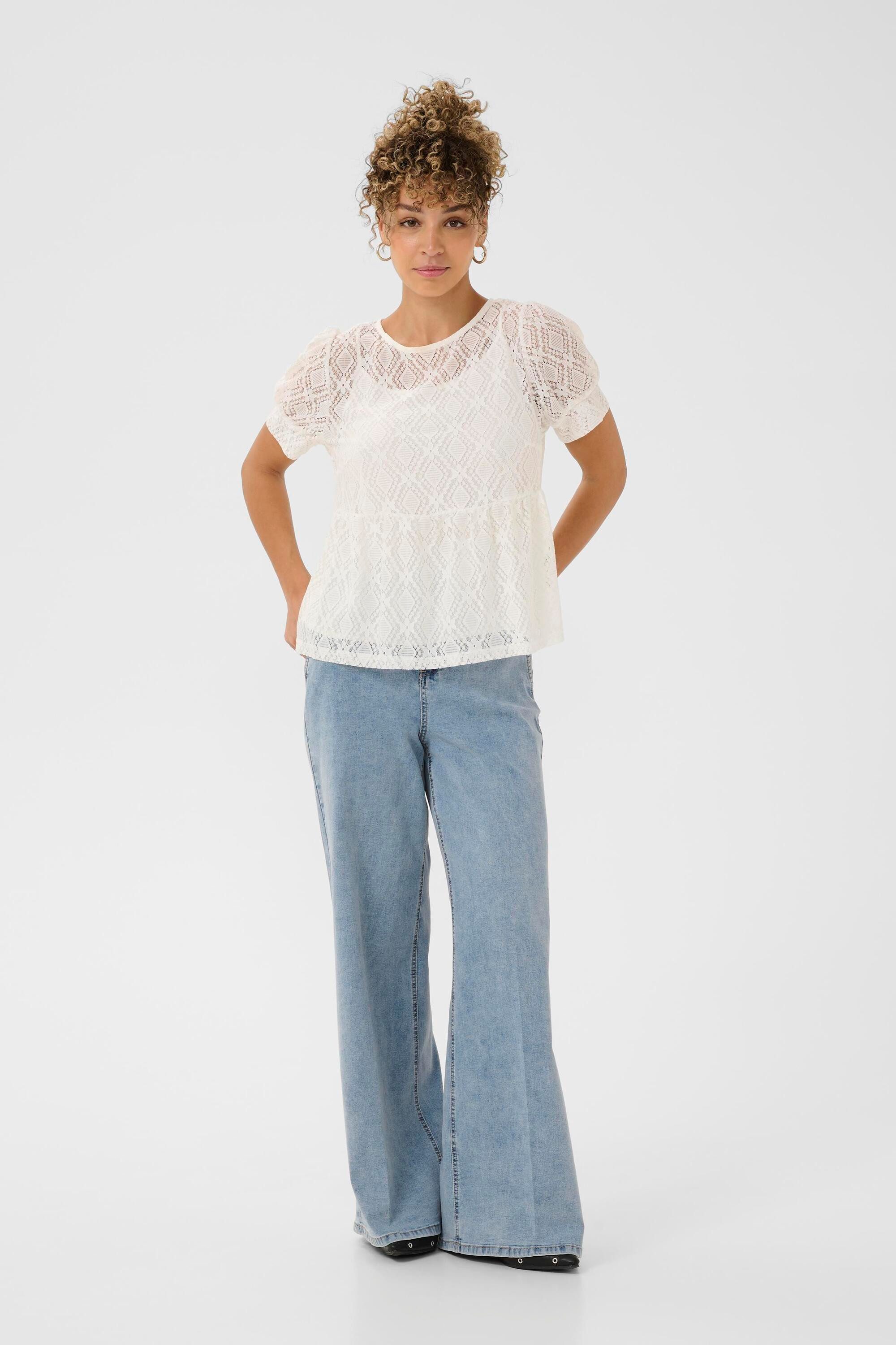 Cream Kurzarmbluse Kurzarm-Bluse CRRemi