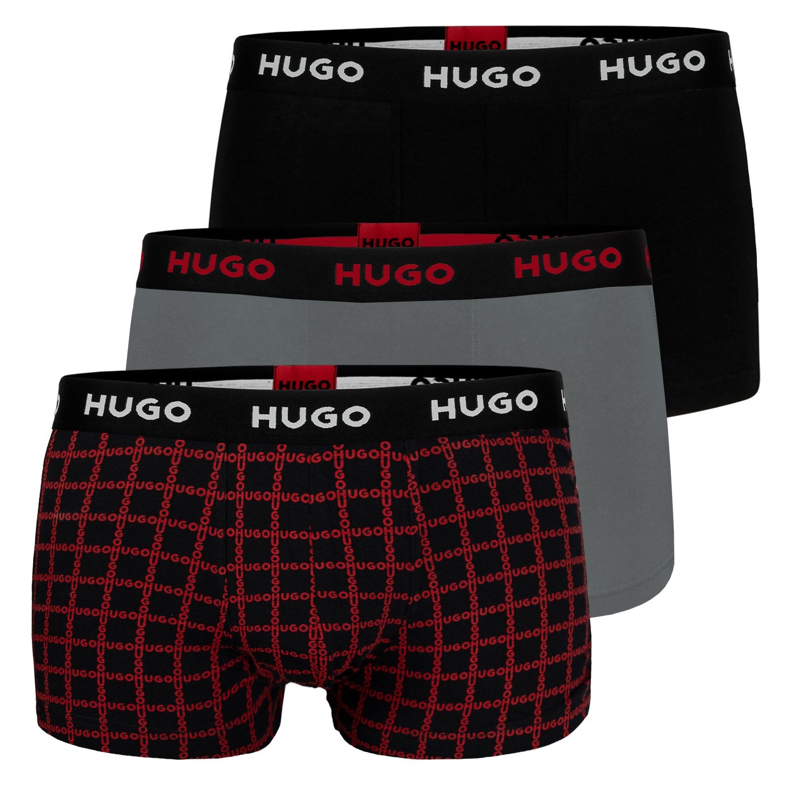 HUGO Boxer Trunk Triplet Design (3-St., 3er Set) mit umlaufendem Markenschr günstig online kaufen