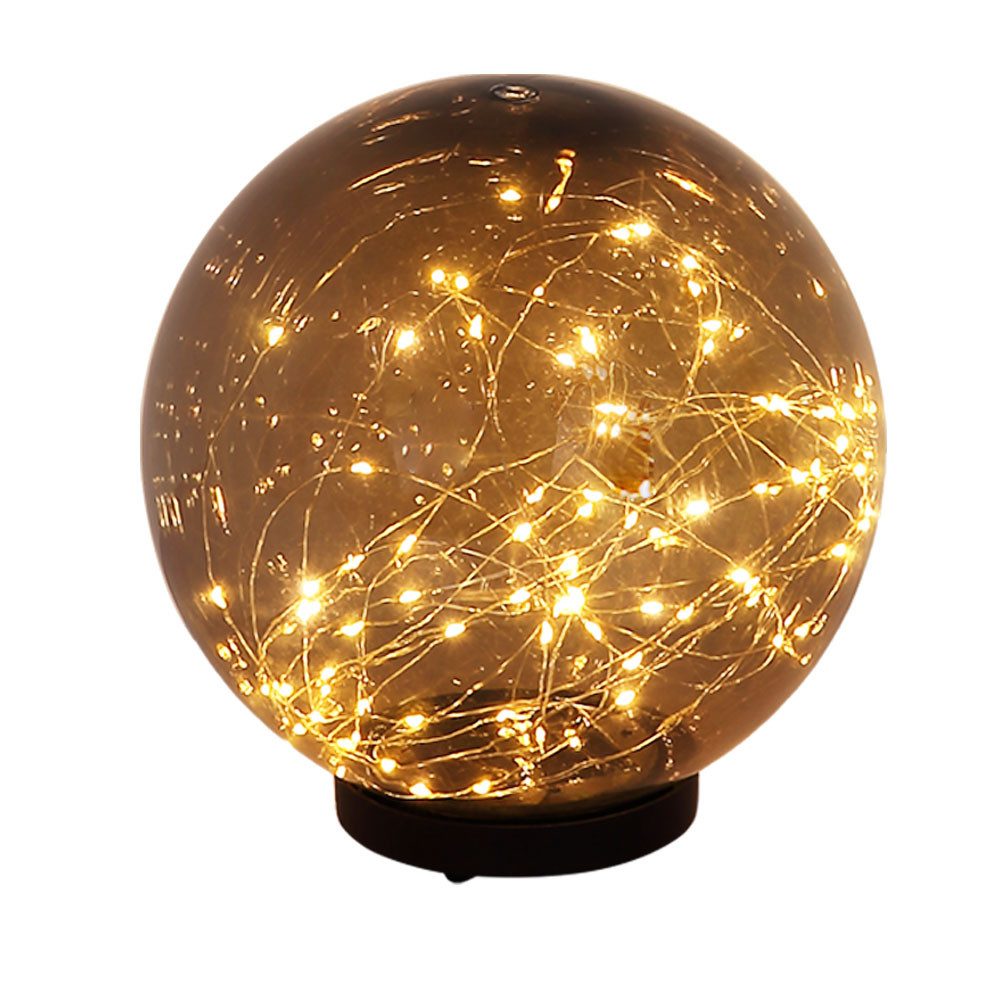 GLOBO LIGHTING Außen-Stehlampe, LED-Leuchtmittel fest verbaut, Warmweiß, LED Solar Außen Tisch Lampe Garten Lichterkette Kugel Strahler Park