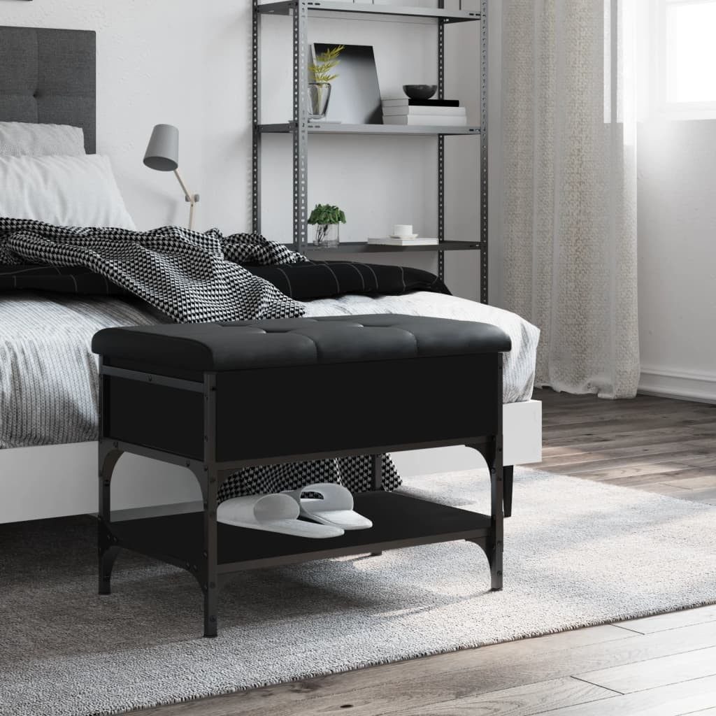 vidaXL Sitzbank Schuhbank Schwarz 62x42x45 cm günstig online kaufen