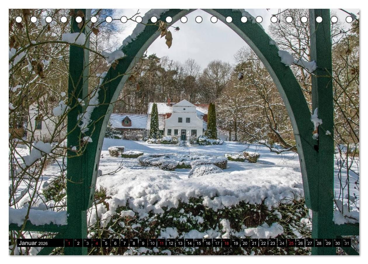 CALVENDO Wandkalender Worpswede - Künstlerdorf unter weitem Himmel (Tischkalender 2026 DIN A