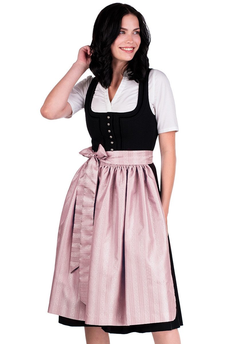 Hammerschmid Dirndlschürze Dirndlschürze - WALLERSEE KURZ - beige, rosa – Bild 2 von 2