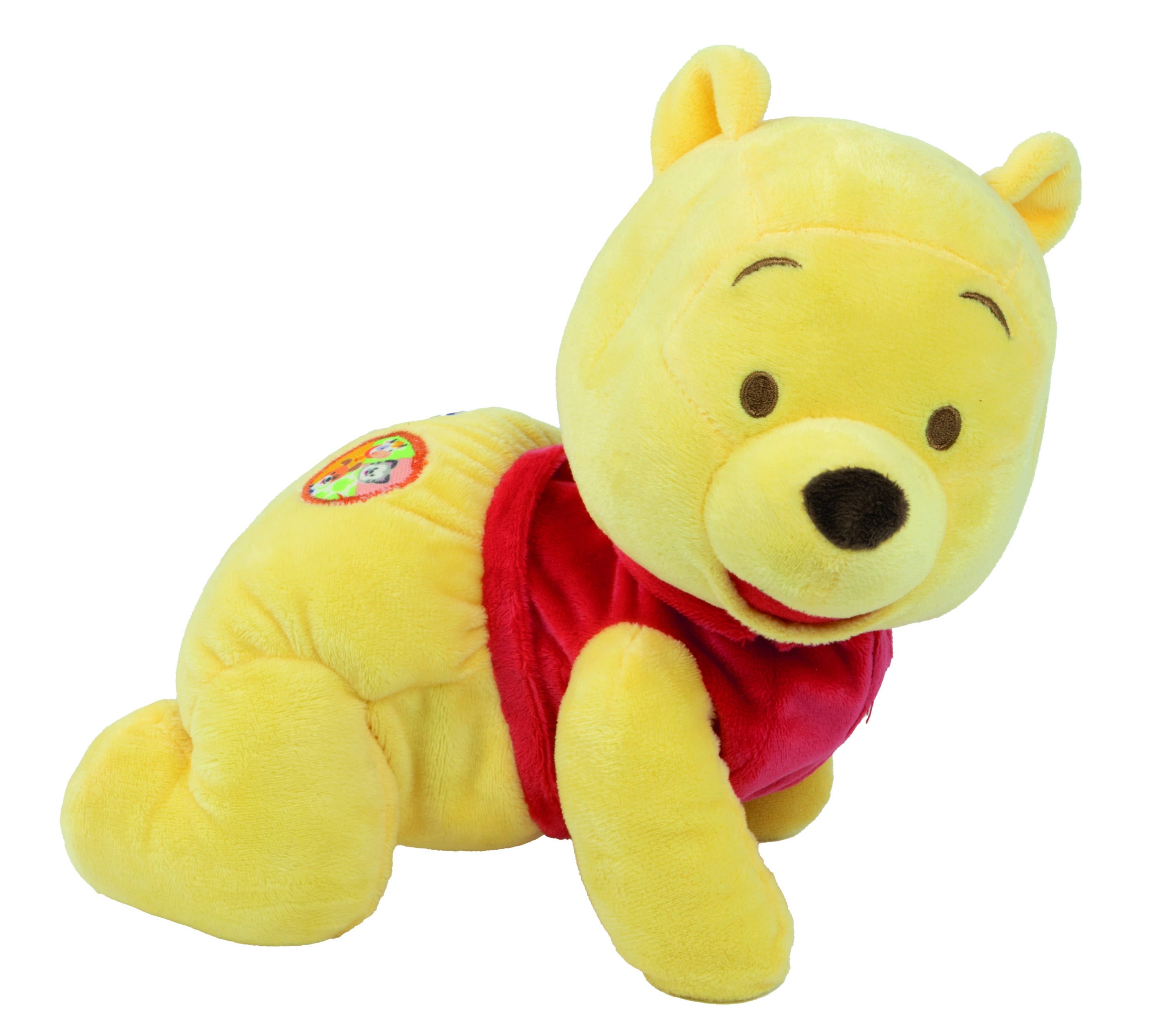 Clementoni® Plüschfigur Baby Winnie Puuh - Krabbel mit mir, mit Tierlauten und Melodien