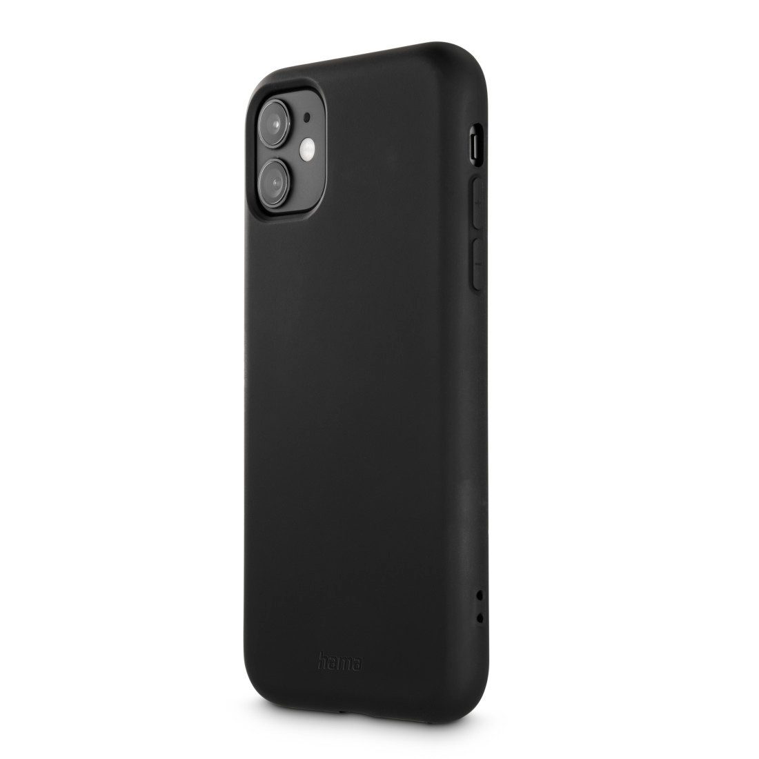 Hama Handyhülle Handyhülle "Fantastic Feel" für Apple iPhone 11, Schwarz, Kratzschutz und bezogene Seitentasten