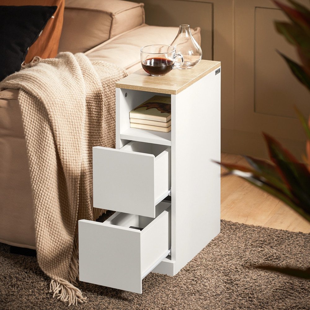 SoBuy Nachttisch FBT149, Beistelltisch Nachttisch schmal günstig online kaufen