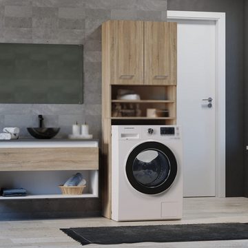 EBUY Waschmaschinenumbauschrank Waschmaschinenschrank aus Eichenholz mit Stauraum (1-St)