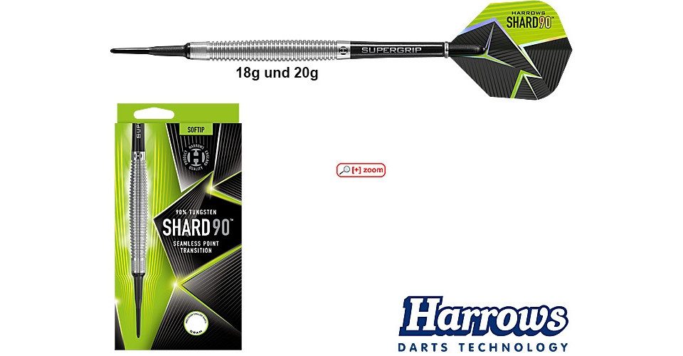 Harrows Softdarts HARROWS Shard 90% Soft 18g -