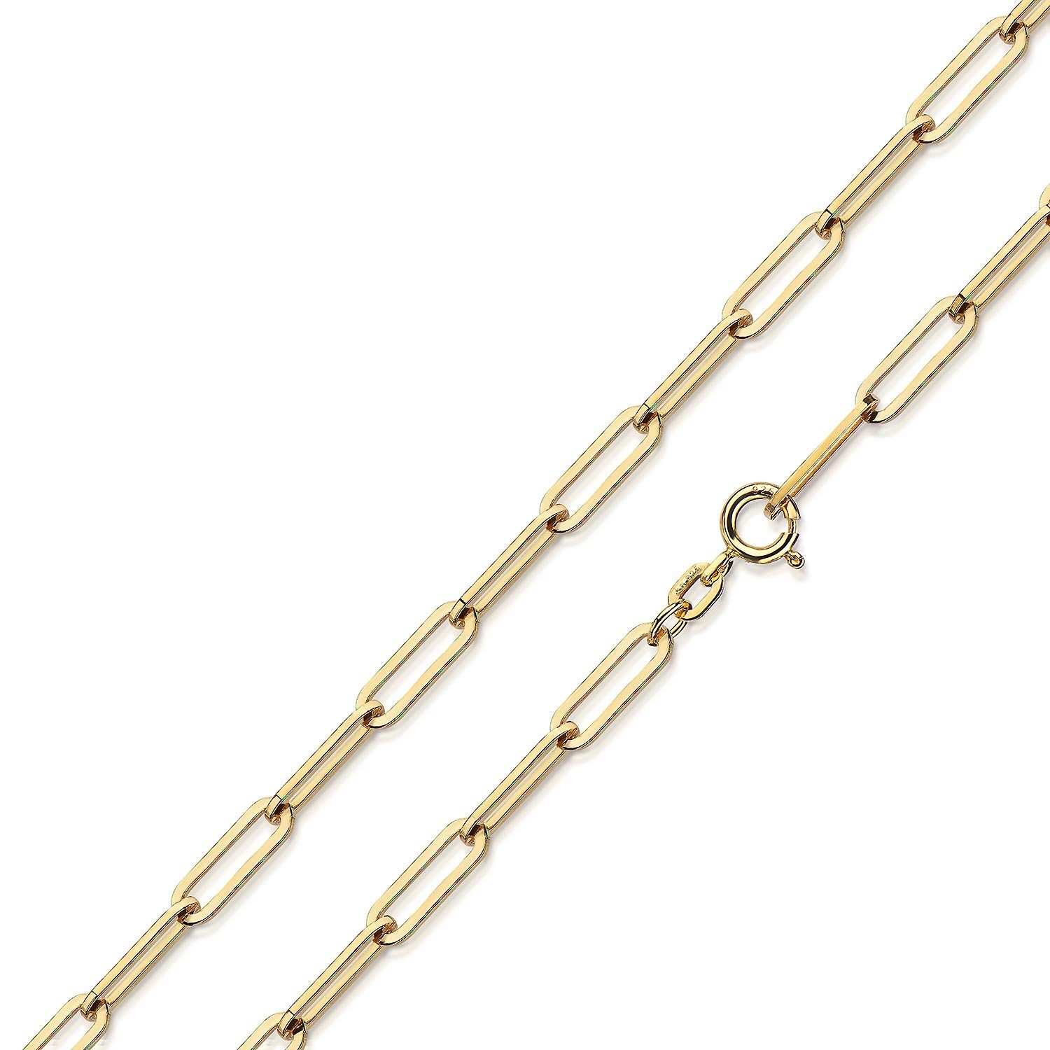 Materia Goldkette Damen Gold Ankerkette weite Glieder K21, Sterlingsilber, vergoldet