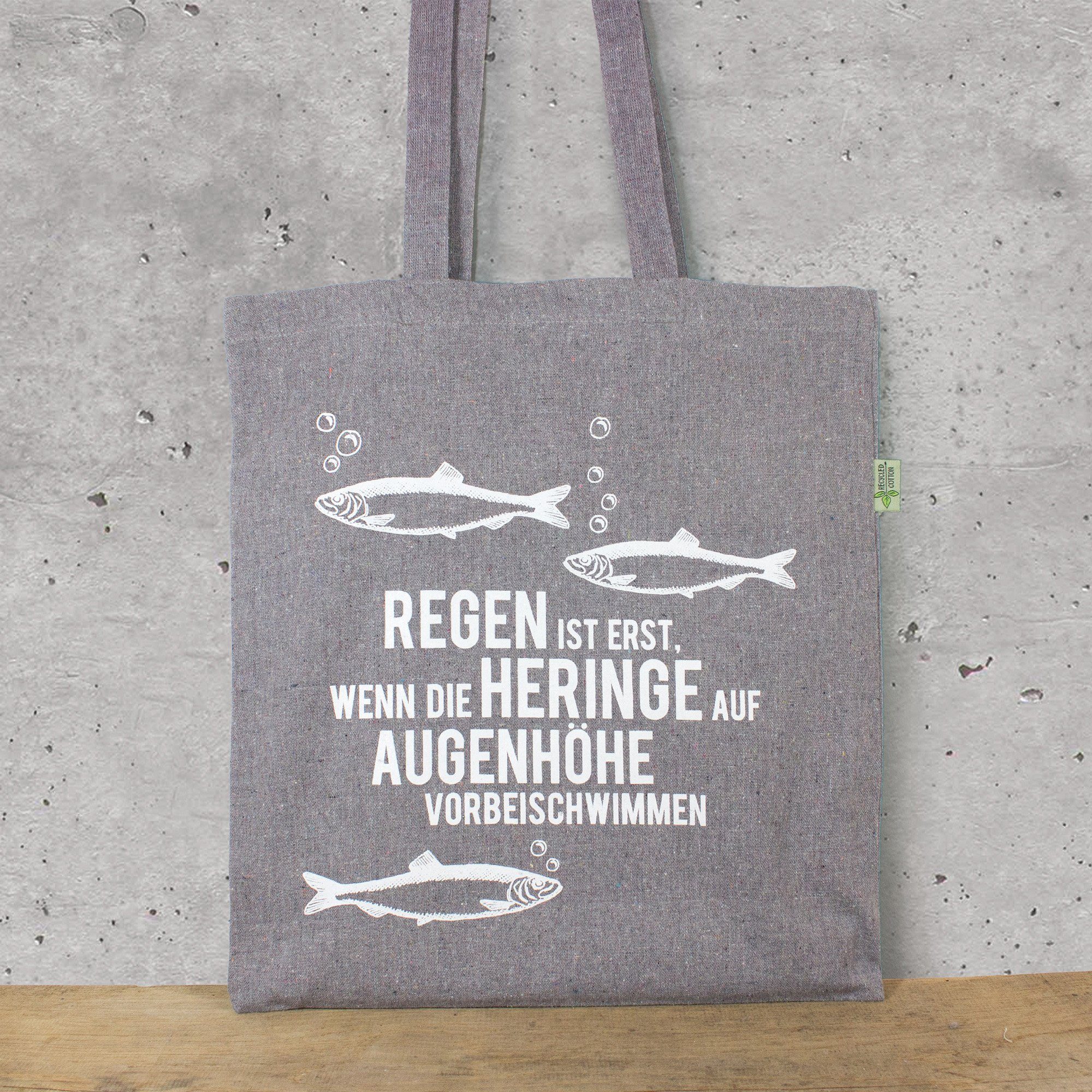 Bow & Hummingbird Beuteltasche Baumwoll-Beutel Regen ist ..., aus recycelter Baumwolle