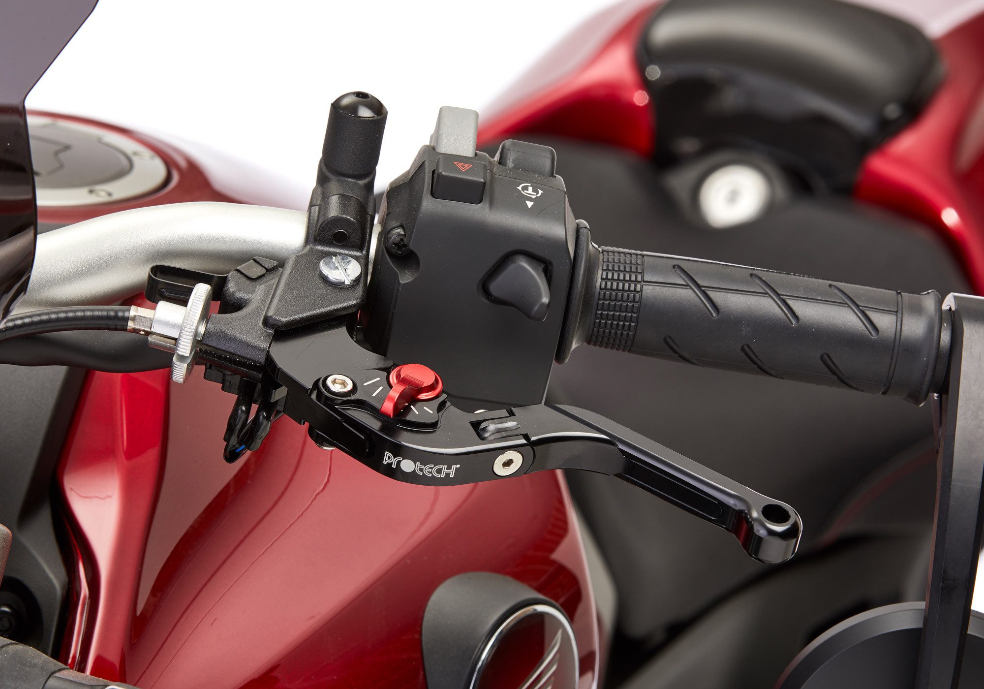 PROTECH Motorradhose Hebel Bremshebel Sport 6061-T6-Aluminium schwarz eloxiert / Verstelle