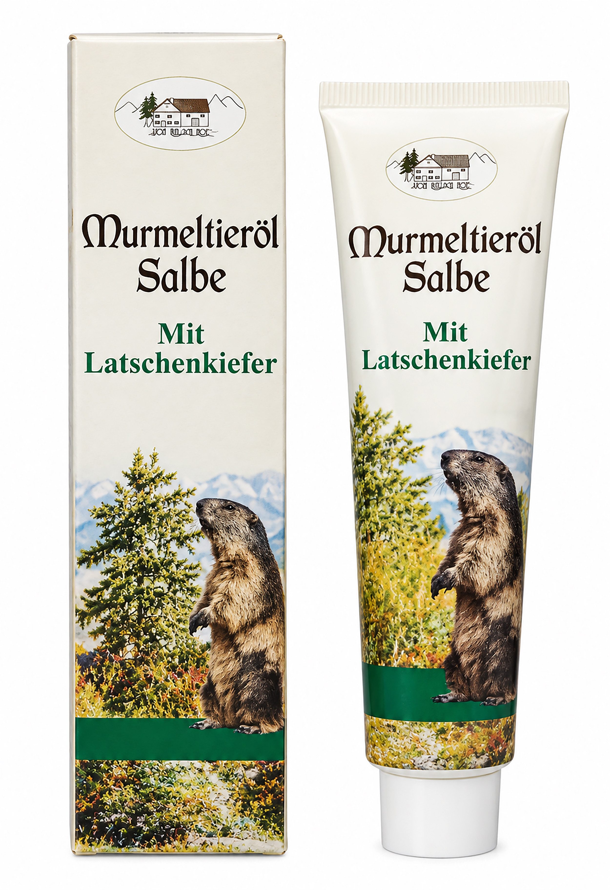vom Pullach Hof Rückencremer MURMELTIERÖL SALBE 200ml Murmeltiersalbe mit Latschenkiefernöl 95, 1-tlg., Kampfer Murmeltier Latschenkiefer Öl Hautpflege Massage Creme