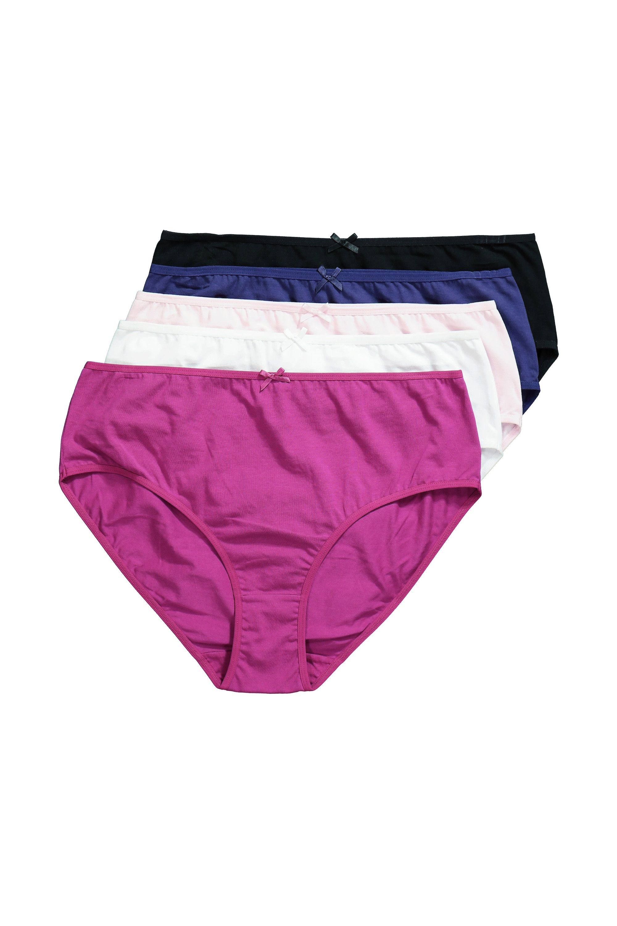 Ulla Popken Midislip Midi-Slips 5er-Pack 3 verschiedene Farben