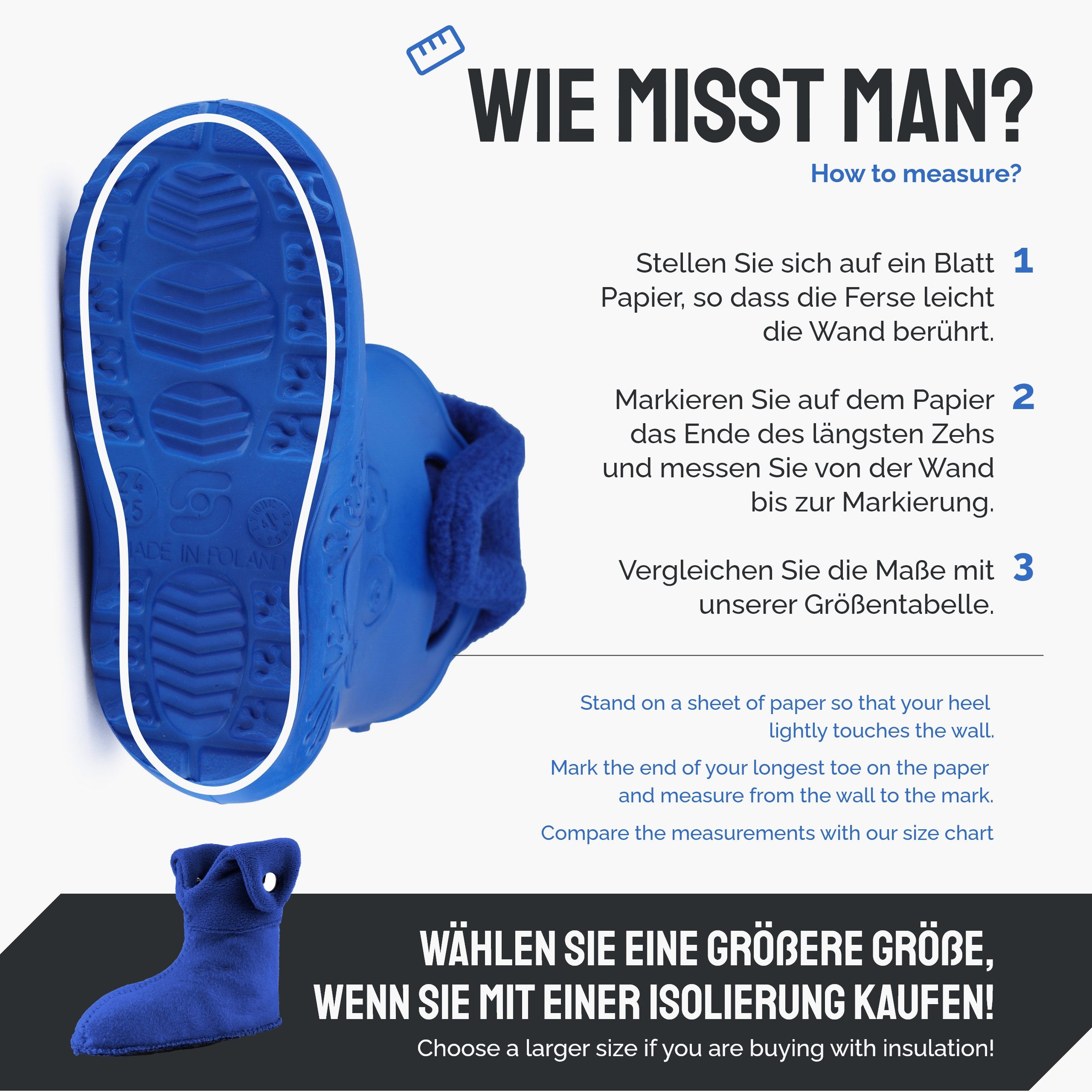 Ladeheid EVA Regenschuhe mit herausnehmbares Innenfutter LA-CA-04 Gummistiefel Kinder gefüttert und federleicht – Bild 2 von 5