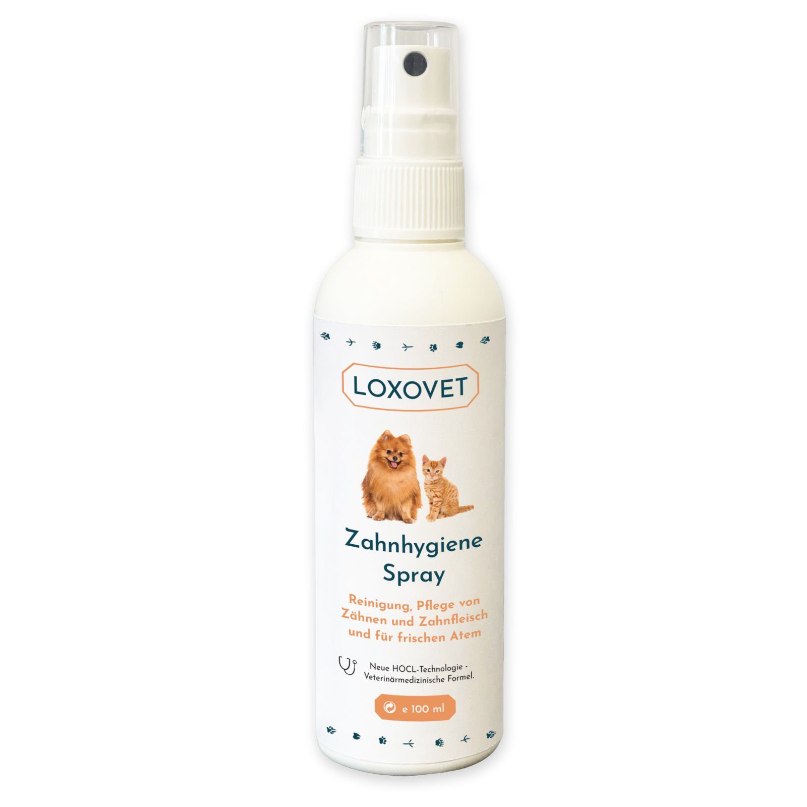 Tier-Zahnpflegeset Loxovet Zahnhygiene-Spray 100 ml für Hunde, Katzen, Haustiere