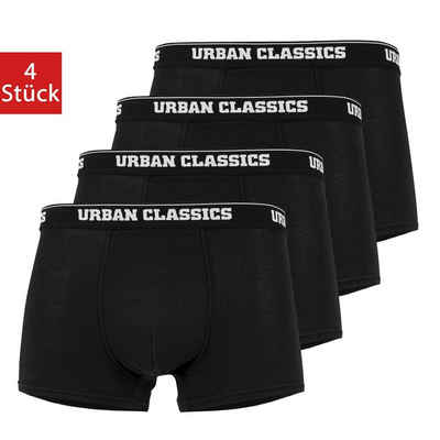 URBAN CLASSICS Boxershorts Modal (4-St) Webgummibund, Logo, im 4er Pack