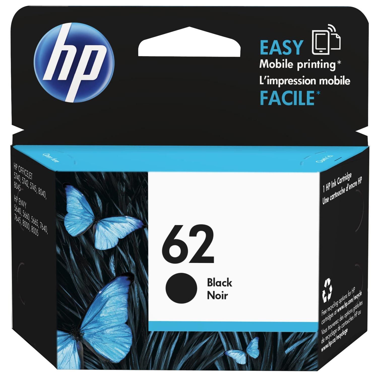 HP 62 Tintenpatrone schwarz Tintenpatrone