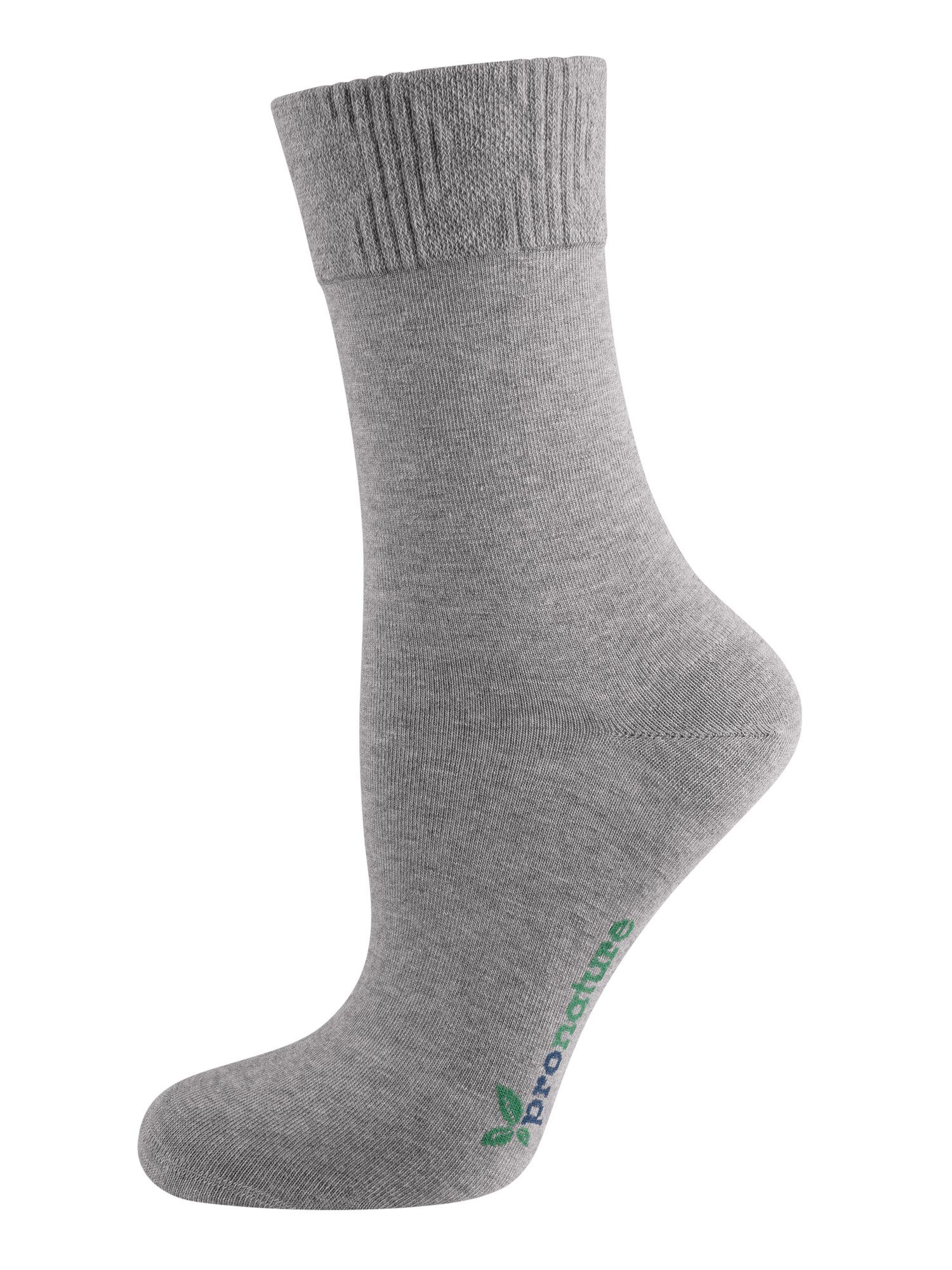 Nur Die Freizeitsocken Pronature Pack, hellgraumelange strümpfe socken 1-Paar) (1er/3er/6er/9er Komfort Damen strumpf