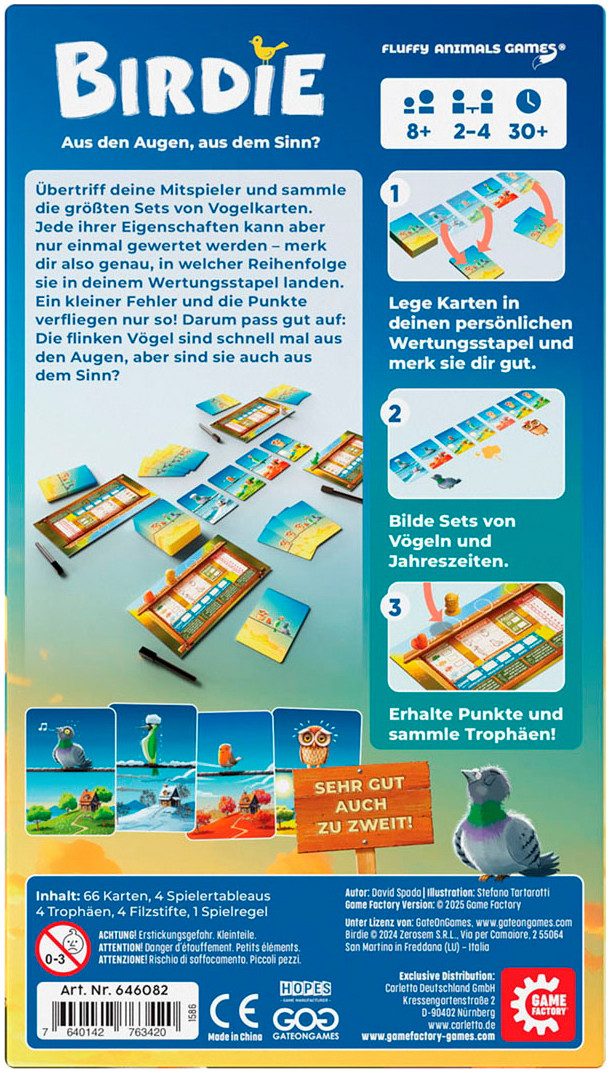 Game Factory Spiel Birdie, Merkspiel