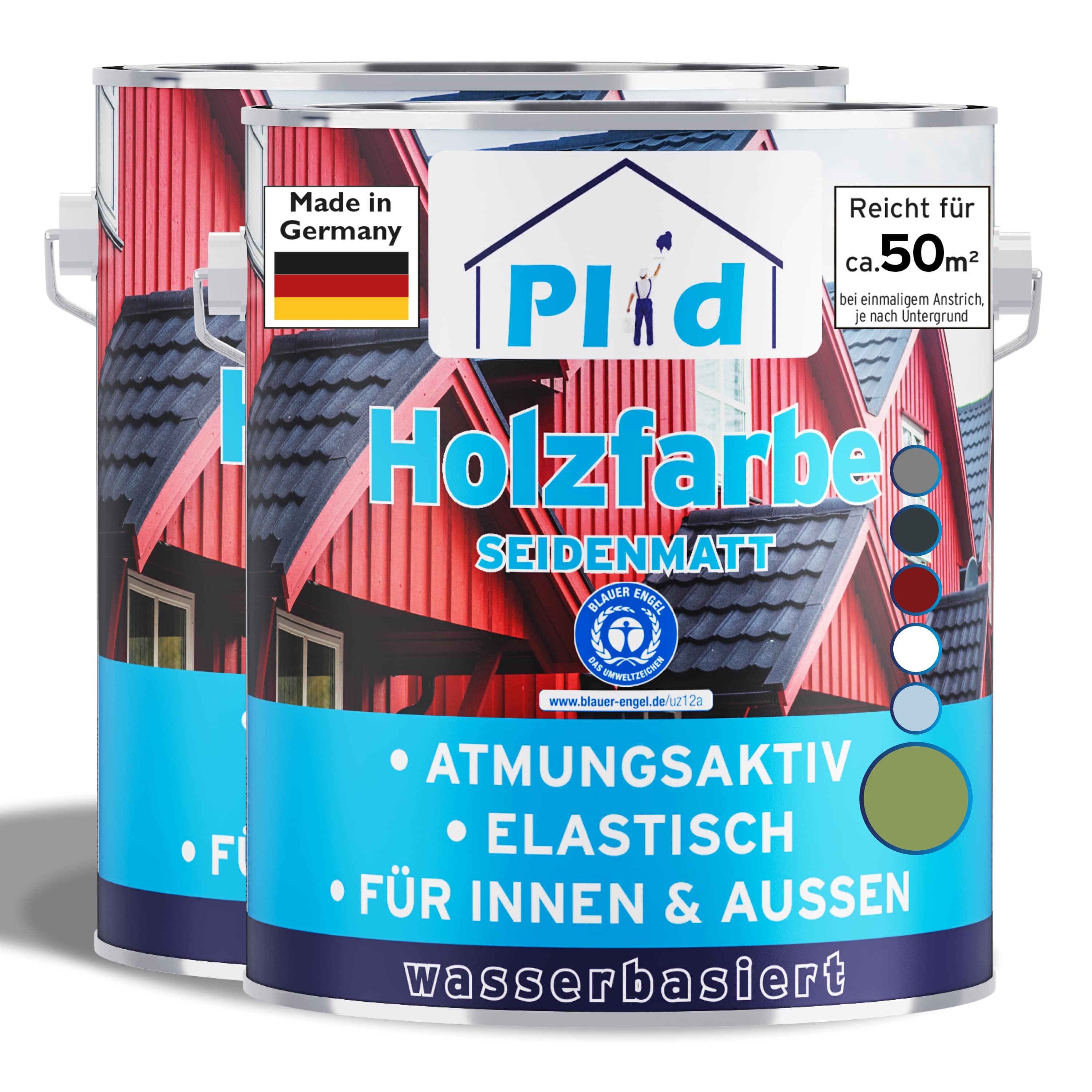 plid Holzlack Holzfarbe Holzlack Schwedenhausfarbe Landhausfarbe Dauerschutzfarbe, Schnelltrocknend, verarbeitungsfertig