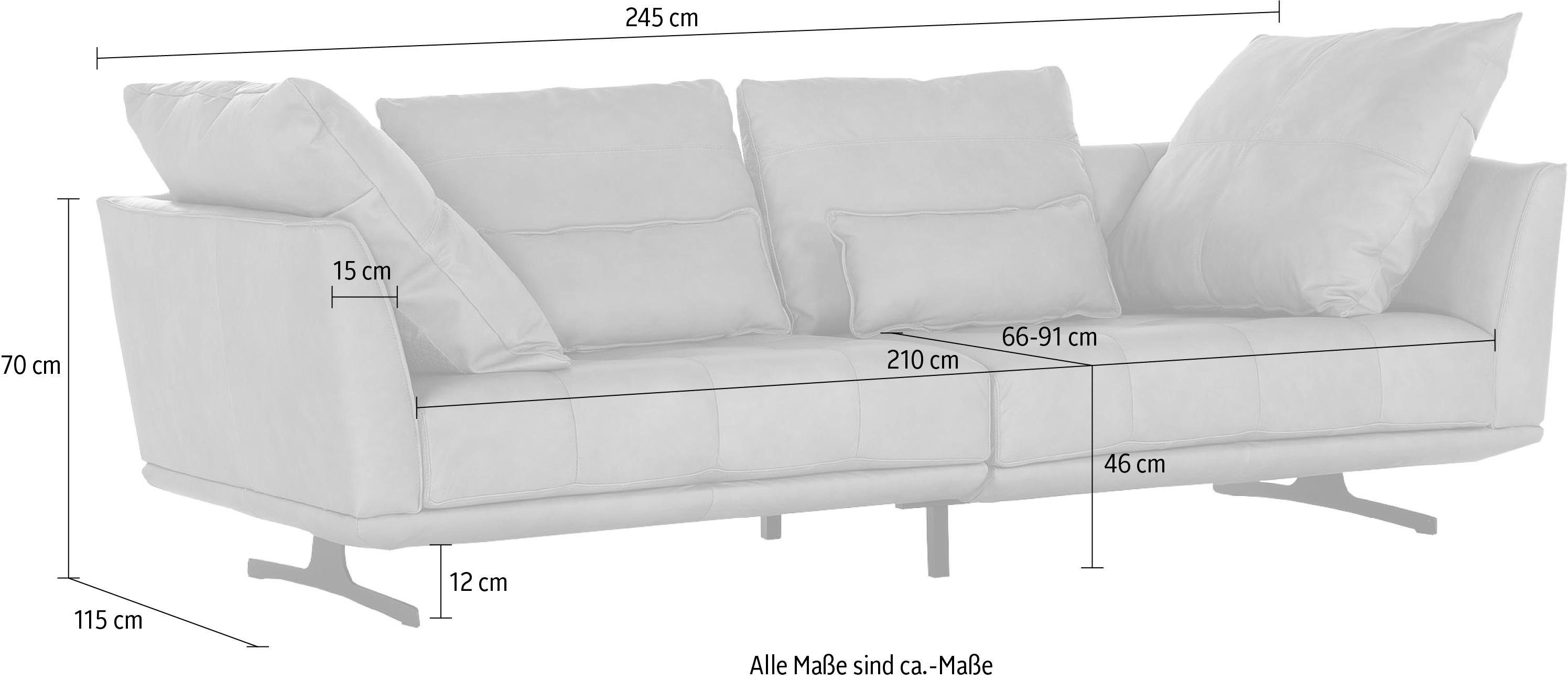 Places of Style Big-Sofa One, mit modernen Kufenfüßen