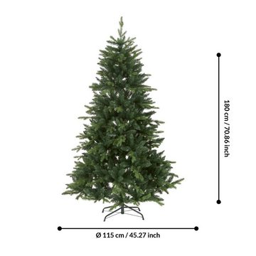 EGLO Künstlicher Weihnachtsbaum Bergen, Künstlicher Weihnachtsbaum, Christbaum zum Stecken, für Innen, 180 cm