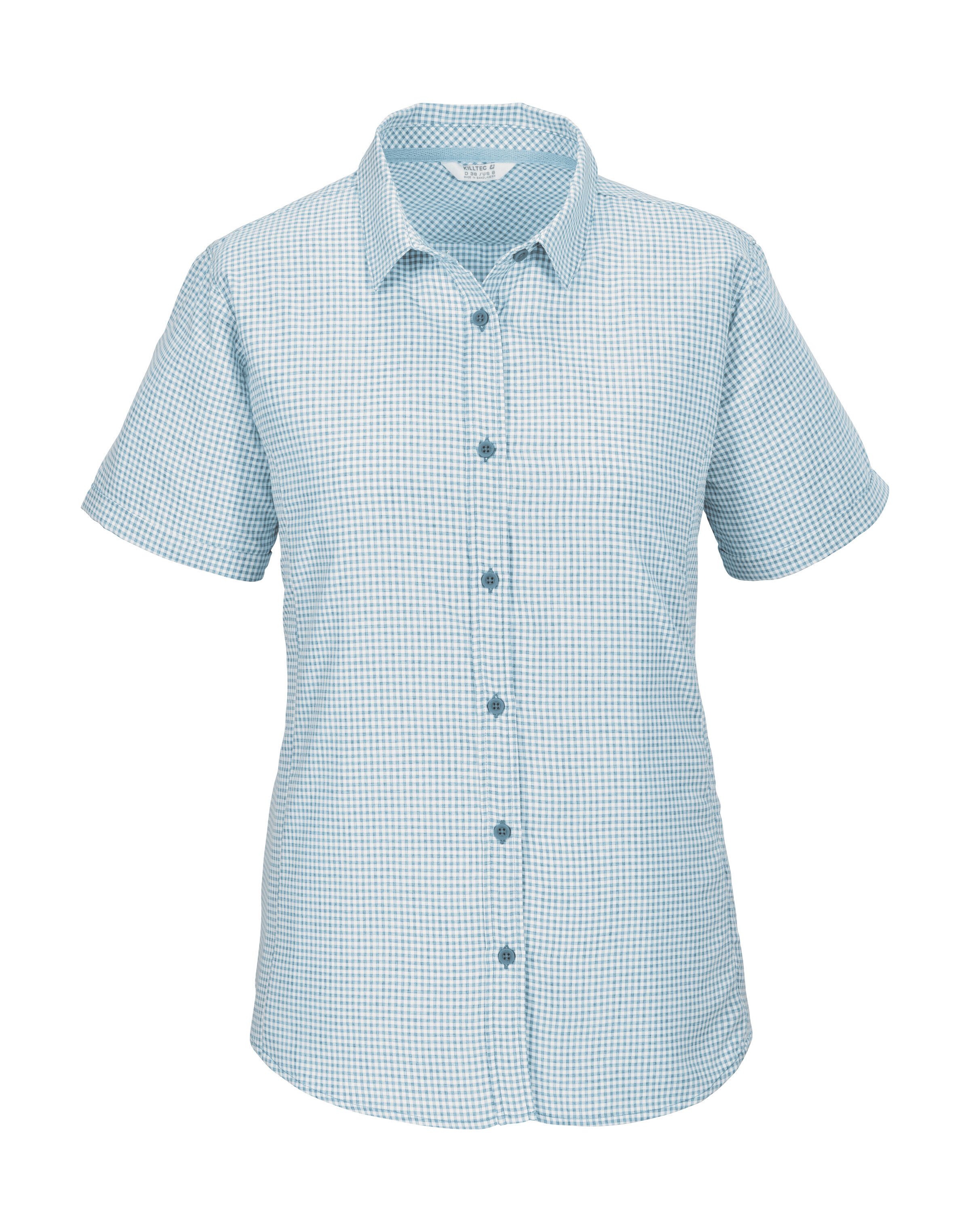 Killtec Funktionshemd KOS 368 WMN WVN SHRT Karierte, wasserabweisende, atmungsaktive Bluse
