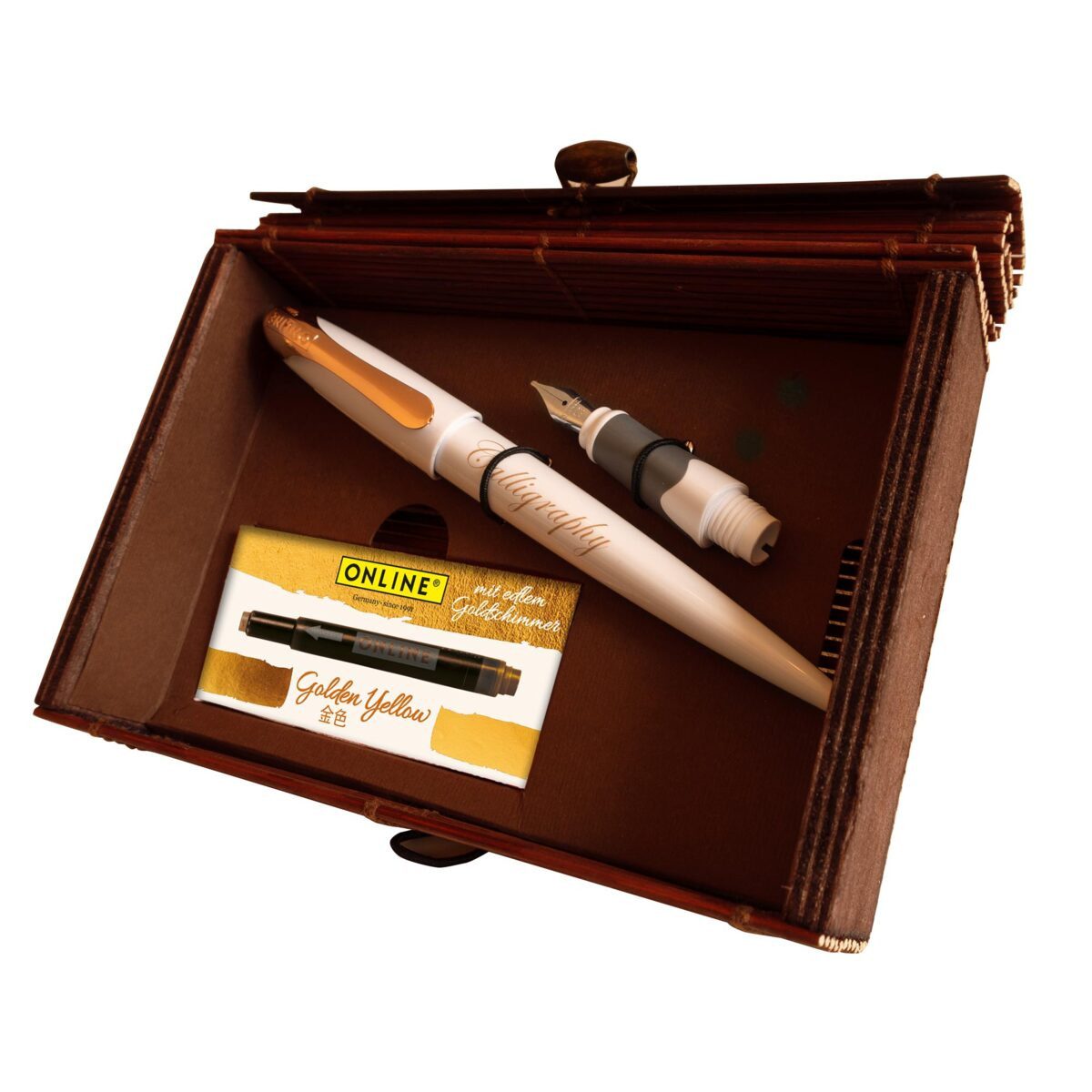 Online Pen Kugelschreiber ONLINE Schreib Set Best Writer Air rosé Bambusbox