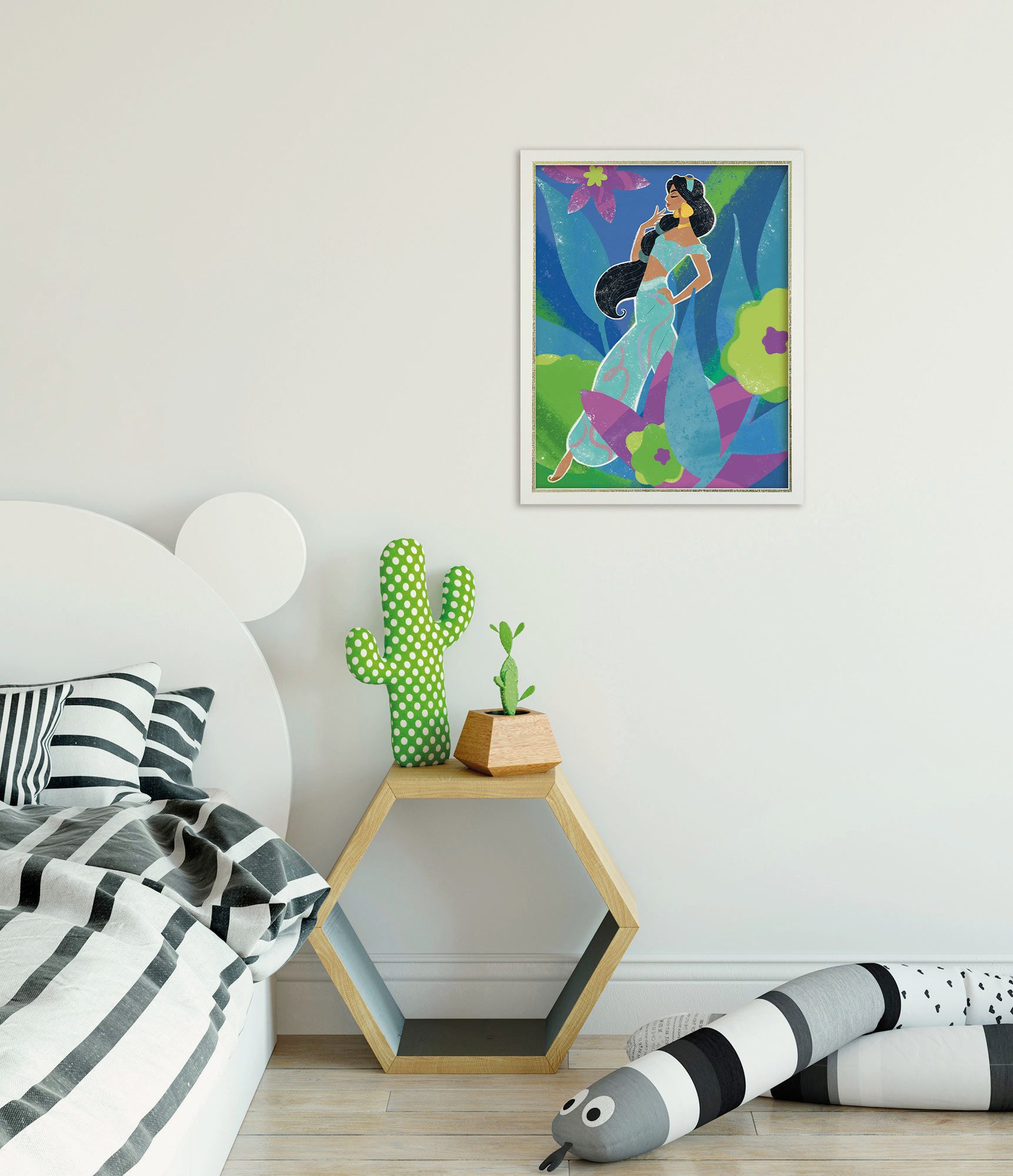 Komar Wandbild Disney Princess Jasmine in Blue, Disney (Set, 1 St), 40 x 50 cm (Breite x Höhe) - Kinderzimmer, Dekoration
