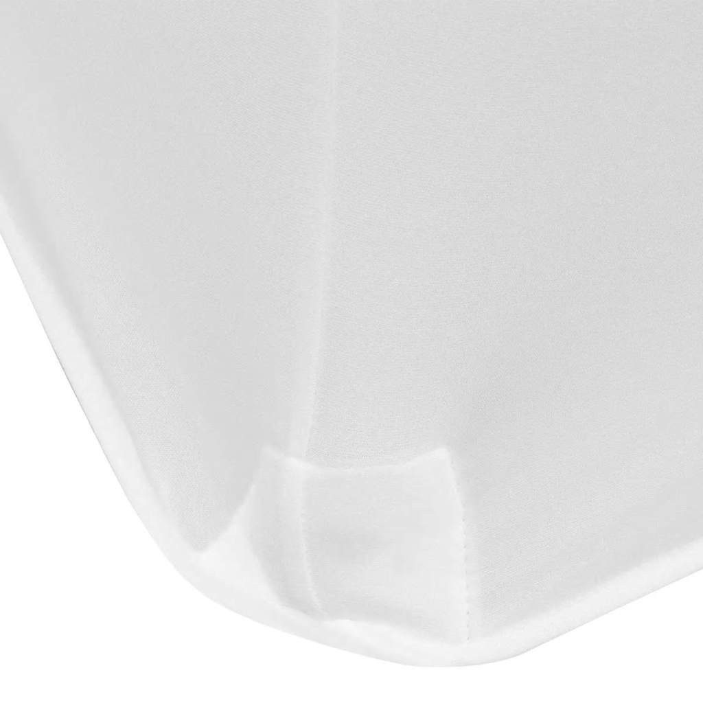 vidaXL Hussen-Set Stretch-Tischhusse 2 Stk. 243 x 76 x 74 cm Weiß