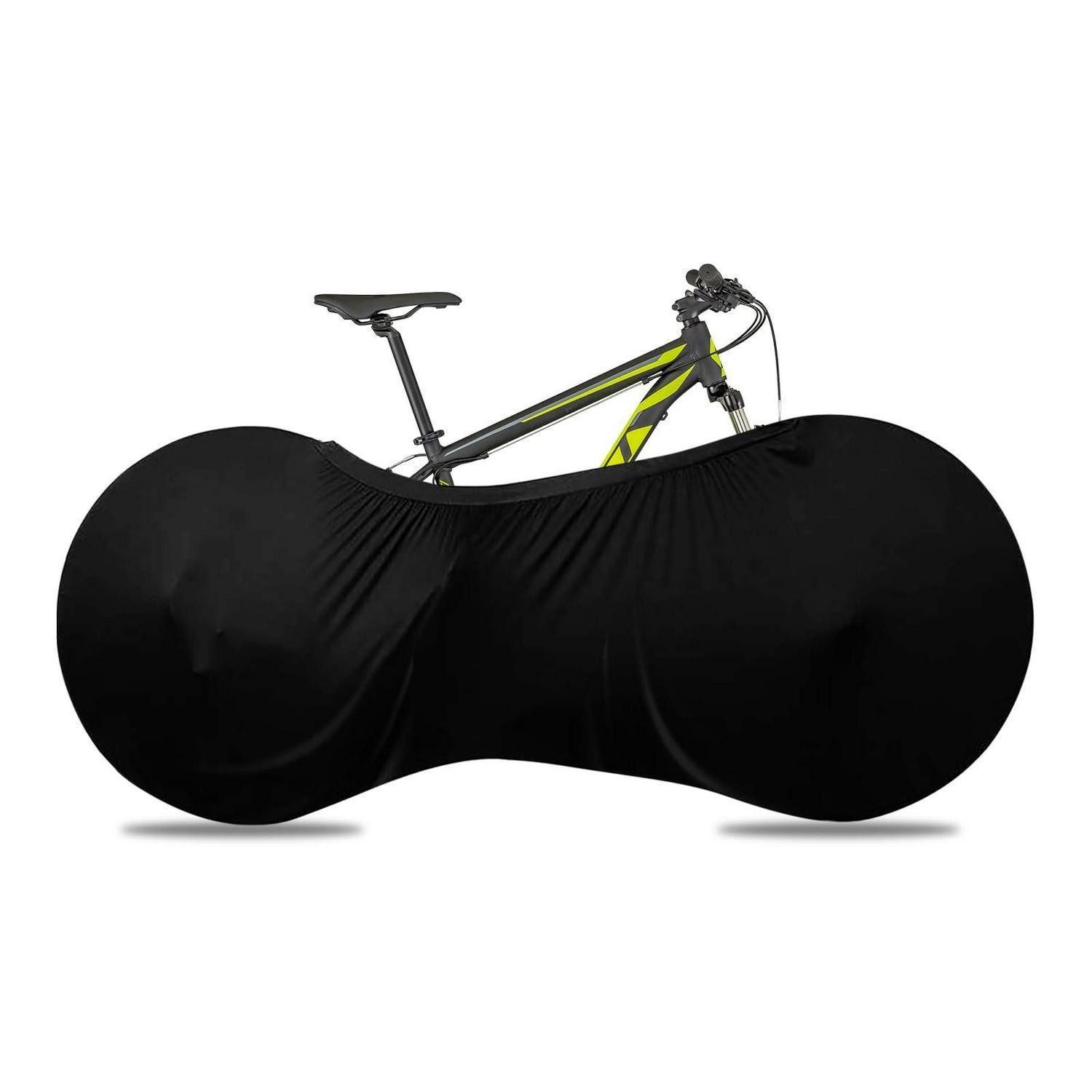 LuxusKollektion Abdeckhaube Fahrradschutzhülle Schwarz Elastisch Waschbar
