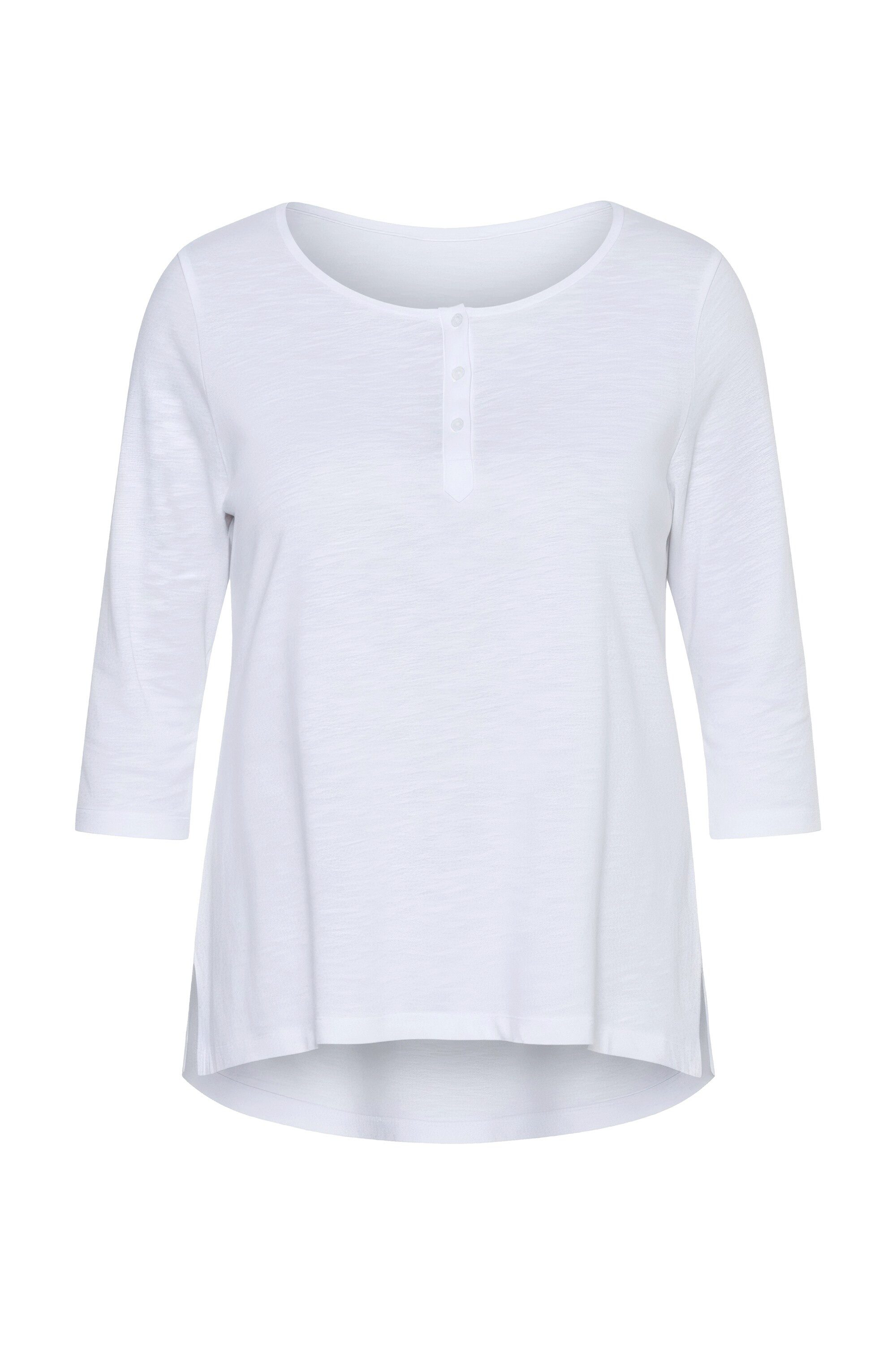 Angel of Style T-Shirt T-Shirt A-Linie Henley Knopfleiste 3/4-Ärmel günstig online kaufen