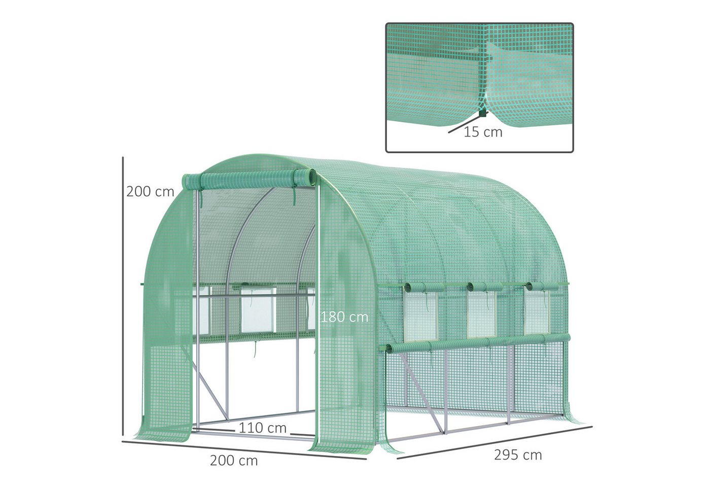 Outsunny Foliengewächshaus Tunnel-Gewä... Outsunny Foliengewächshaus Tunnel-Gewä...