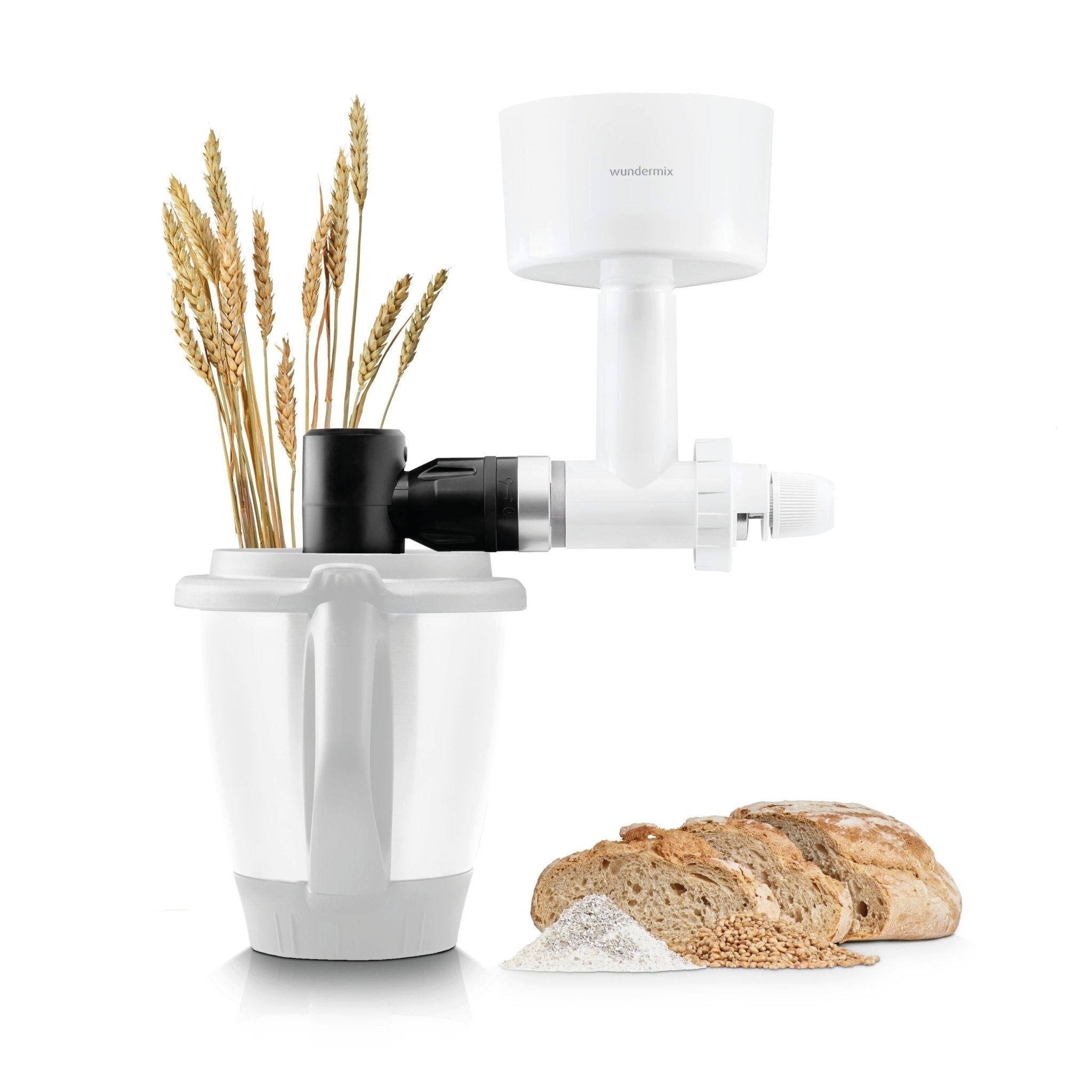Wundermix Getreidemühlenaufsatz WunderCentix® Starter-Set Getreidemühle, Zubehör für TM6, TM5, Getreidemühlen Aufsatz für Thermomix