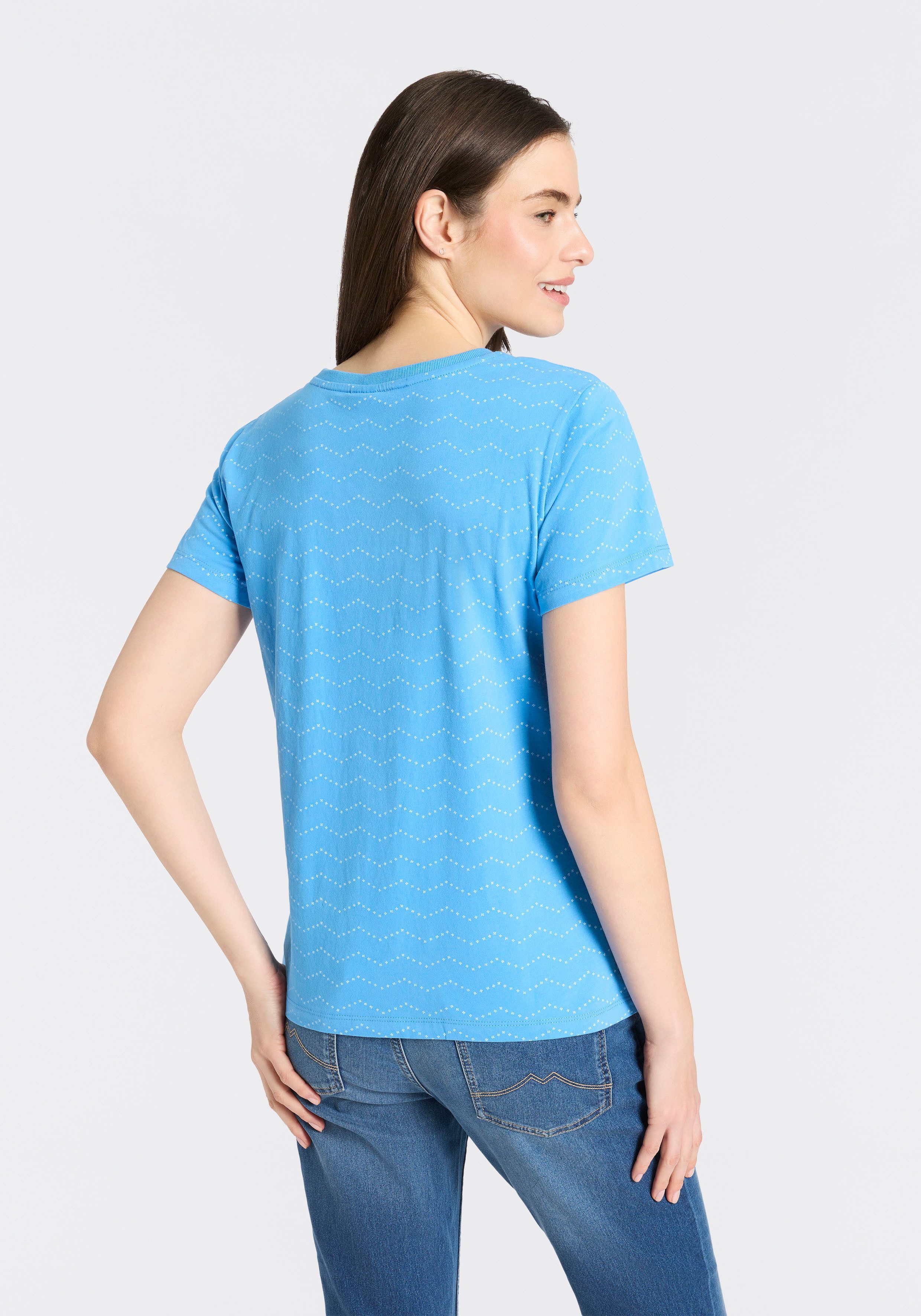 Ragwear Kurzarmshirt MINTTA ZIG ZAG O mit Logoschriftzug