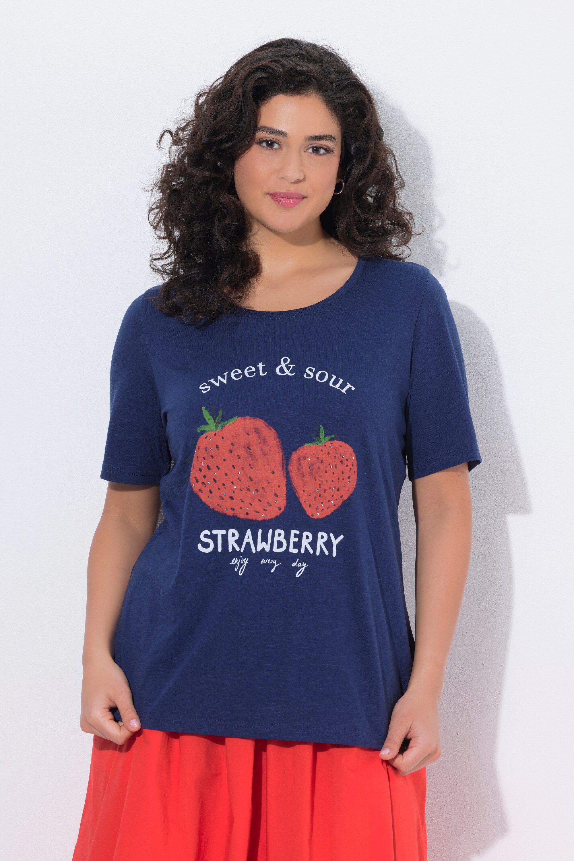T-Shirt T-Shirt Erdbeeren Classic Rundhals Halbarm