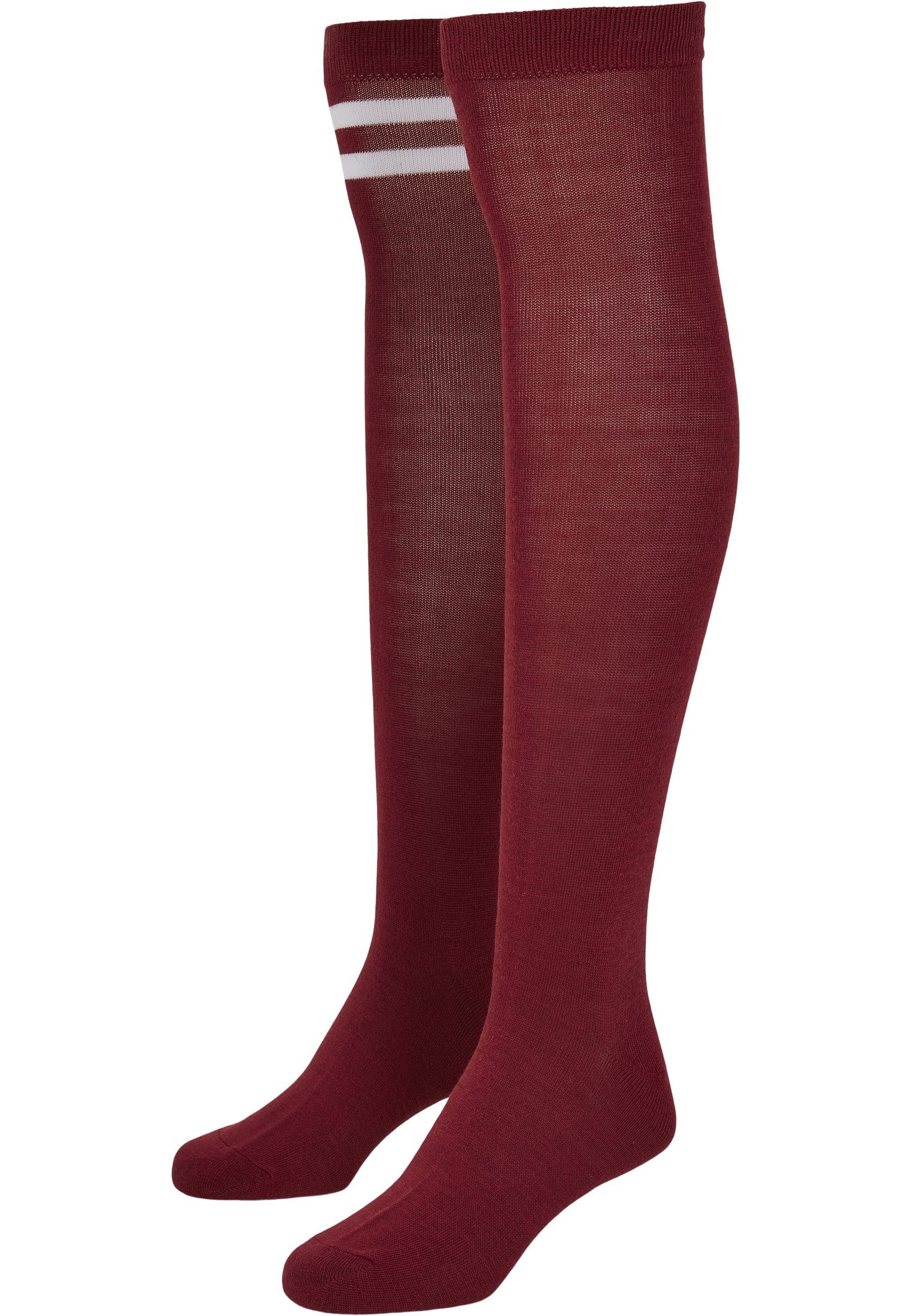 URBAN CLASSICS Freizeitsocken Accessoires Ladies College Socks 2-Pack (1-Paar) burgundy