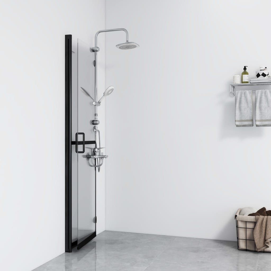 vidaXL Duschwand Faltbare begehbare Duschwand Transparentes ESG Glas 90x190 cm