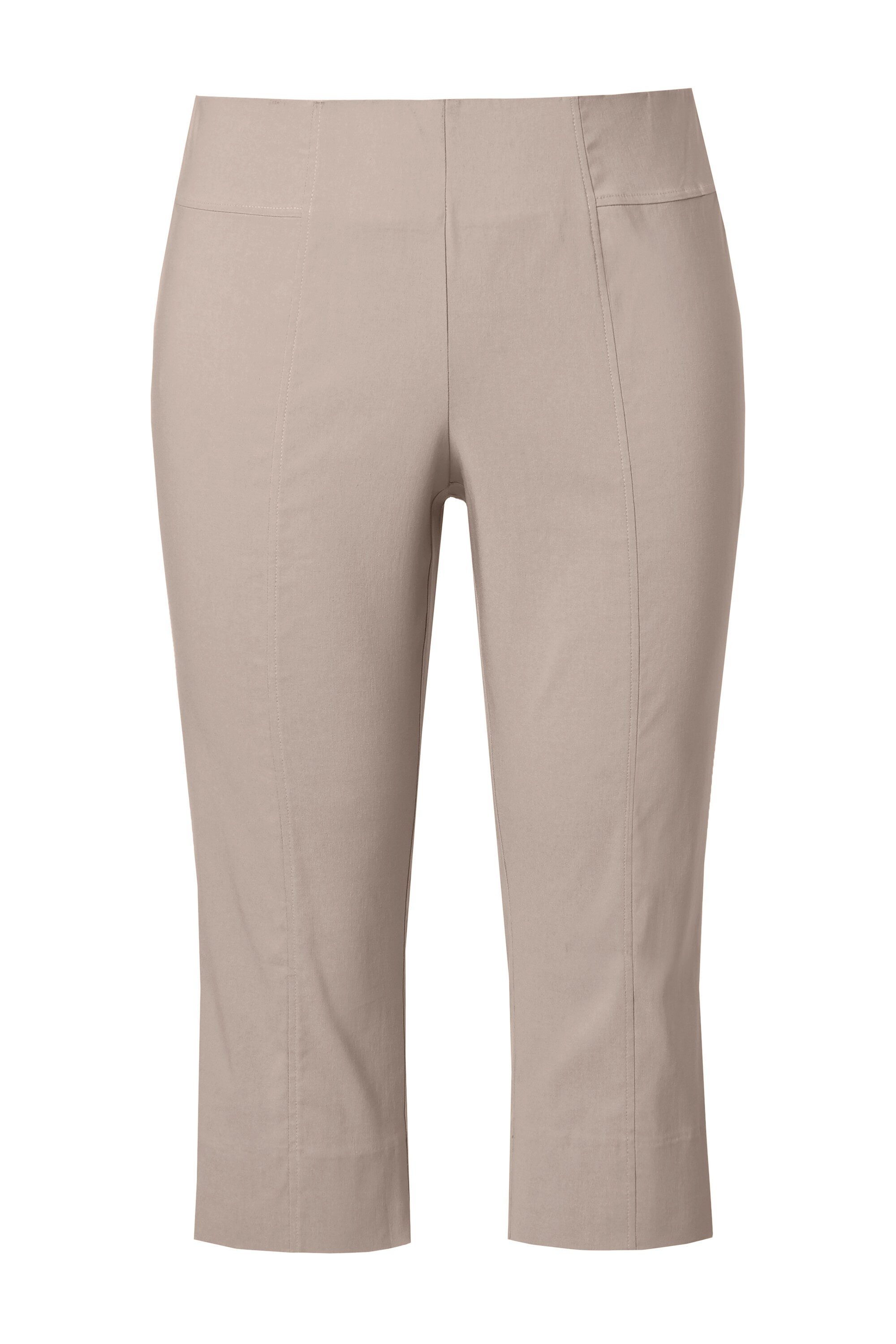 Ulla Popken Funktionshose Bengalin-Capri hochelastisch knitterarm Gummibund günstig online kaufen