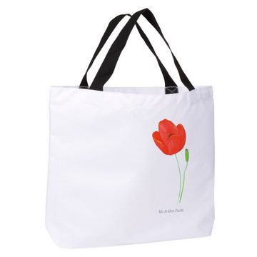 Mr. & Mrs. Panda Shopper Blume Mohnblume - Weiß - Geschenk, Motivation, Respekt, Frühlings Dek (1-tlg), Individuelles Design