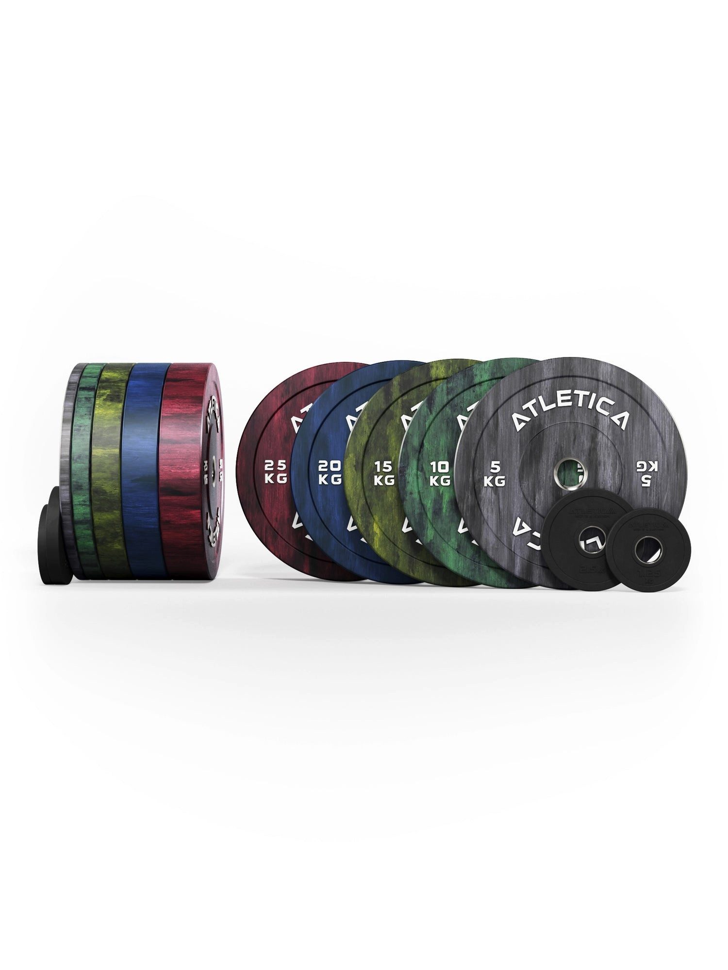 ATLETICA Hantelscheiben Fusion Bumper Plates SET, 157.5kg, 157.5 kg