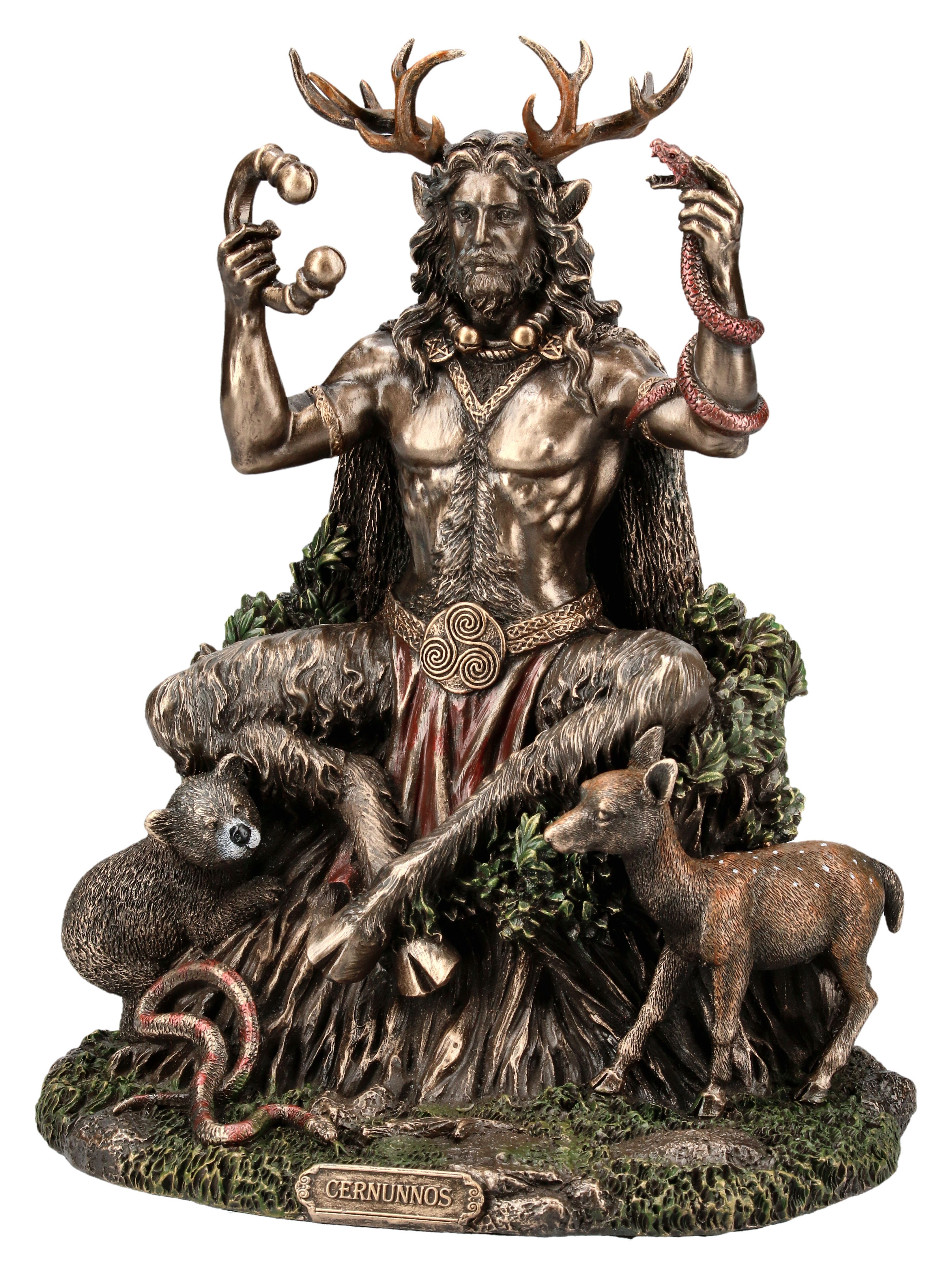 Figuren Shop GmbH Dekofigur Cernunnos Figur - Keltischer Gott mit Tieren - Veronese Fantasy Deko