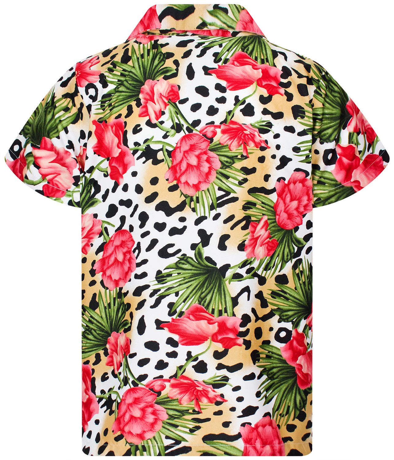 King Kameha Hawaiihemd Leopard Flowers Funky Hawaii-Hemd Herren Kurzarm Fro günstig online kaufen