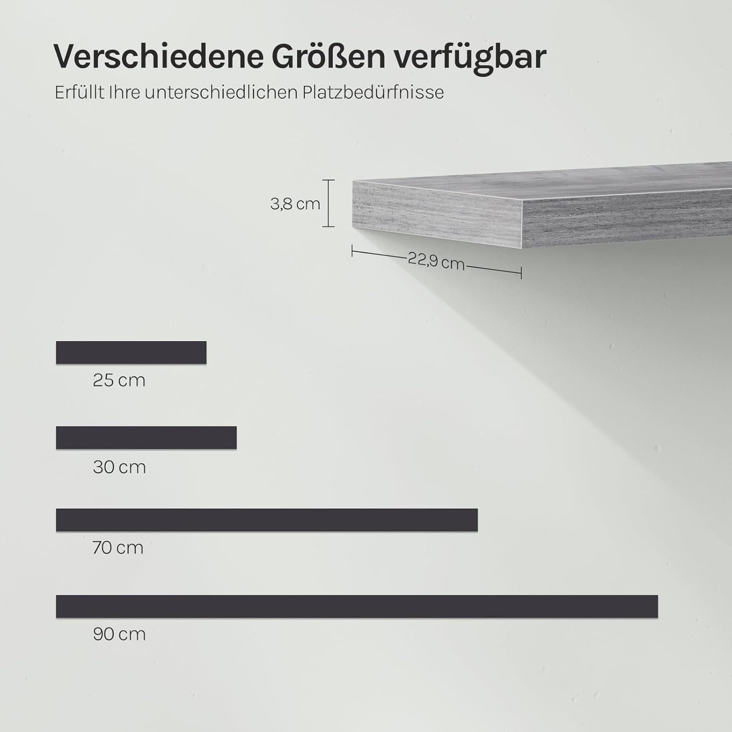 Woltu Wandregal, Wandboard CD DVD Regal Bücherregal Holz Board