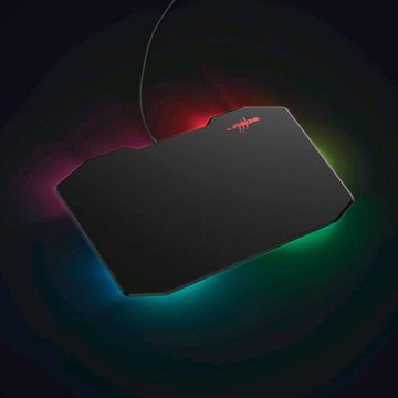 uRage Mauspad uRage XL Gaming Maus-Pad RGB, LED Beleuchtug in RGB-Farben, Ergonomisch, PC Gamer Mouse-Pad, optimiert für schnelle Maus-Bewegungen, Kompatibel zu allen Maus-Typen