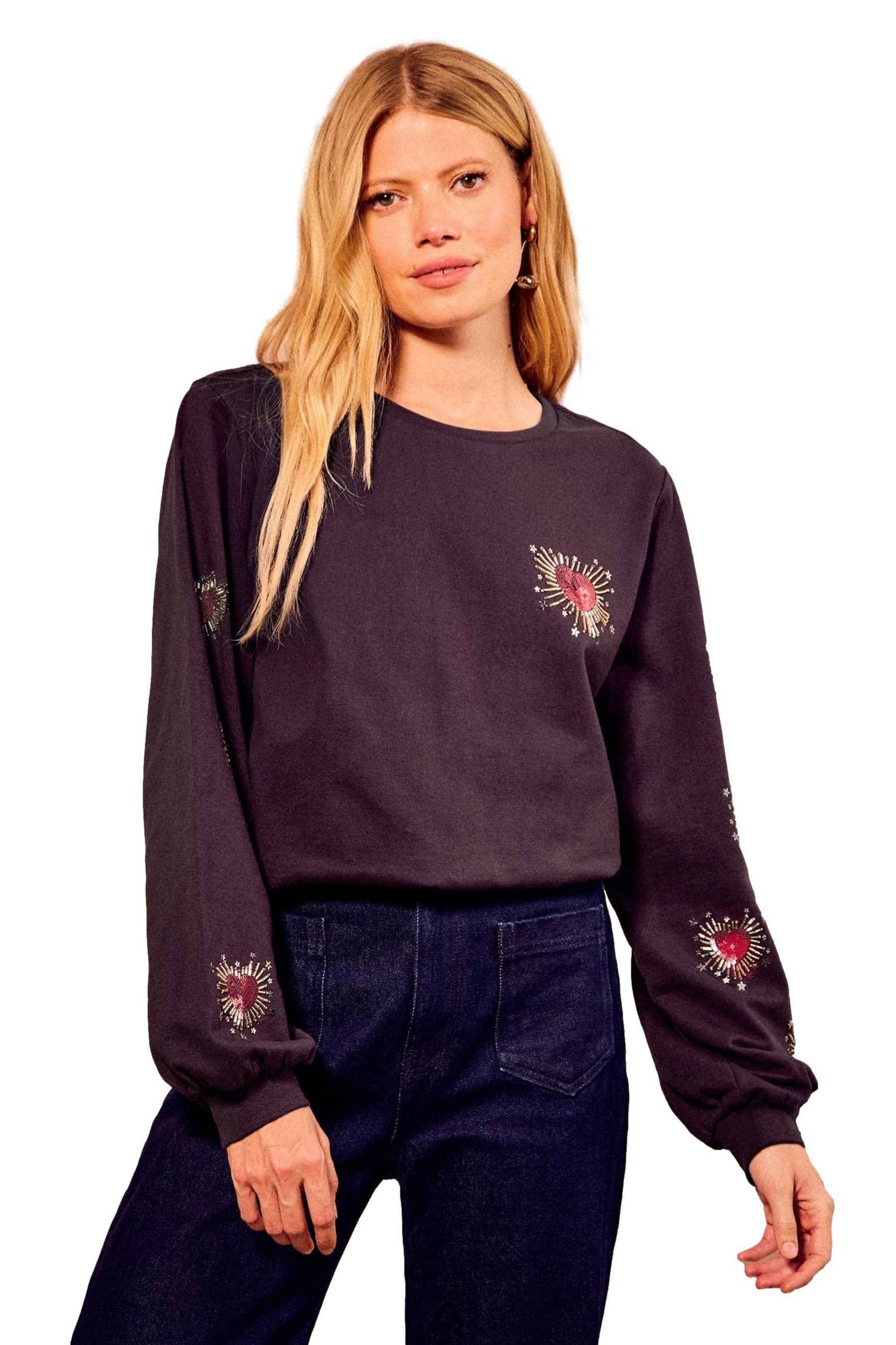 Sweater Love & Roses Sweatshirt aus Jersey, Regular