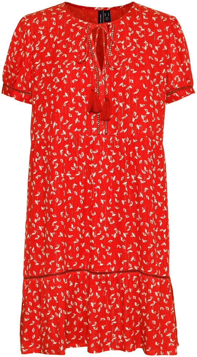 Vero Moda aop DRESS WVN cherry tirza VMTIRZA S/S Sommerkleid tomato SHORT