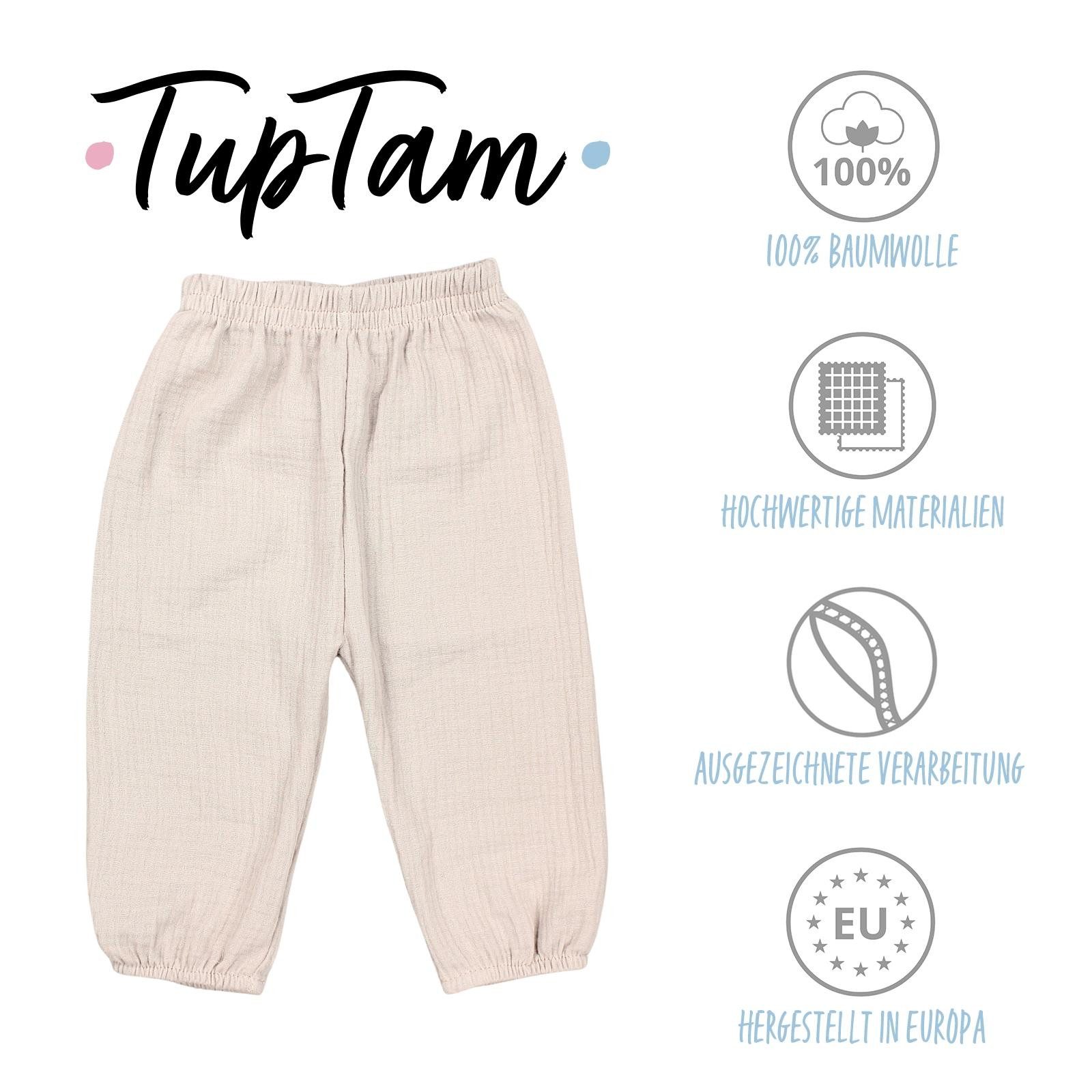 TupTam Pumphose Baby Unisex Musselin Hose Sommerhose 3er Pack