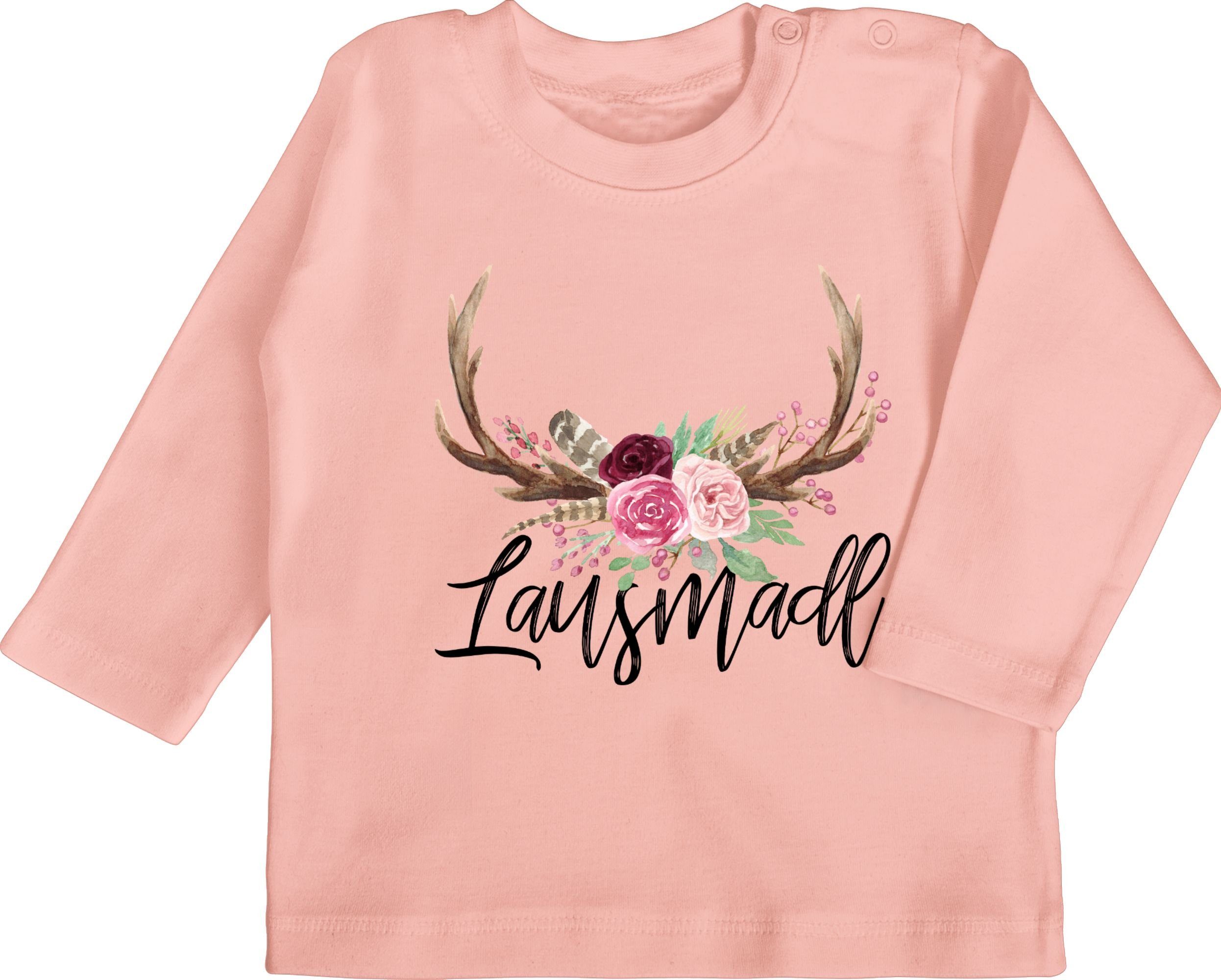 Hirschgeweih Babyrosa Shirtracer Oktoberfest Mode T-Shirt für Outfit Baby 2 Lausmadl