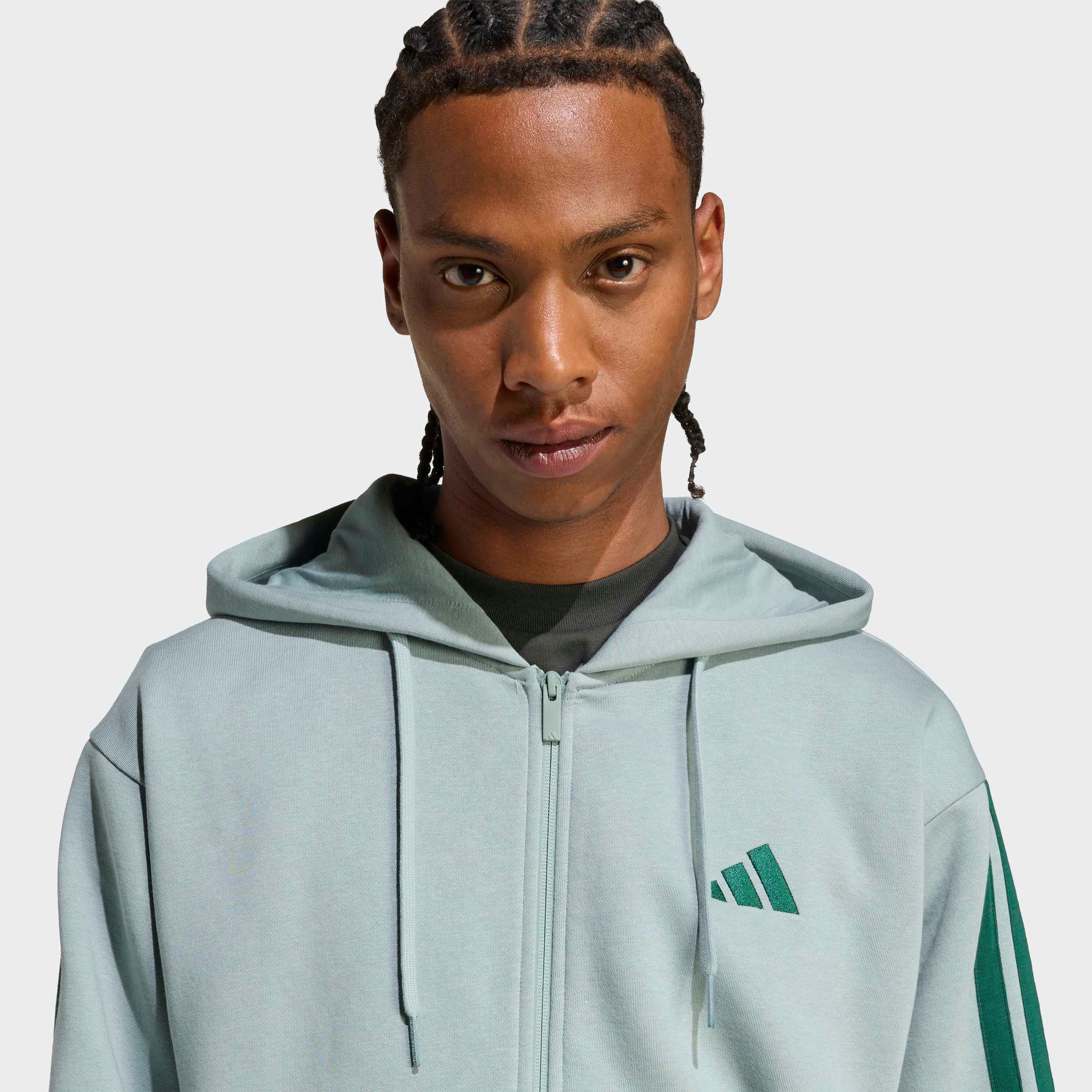 adidas Sportswear Sweatjacke ESSENTIALS 3-STREIFEN für Laufen und Sportmode, mit Reißverschluss